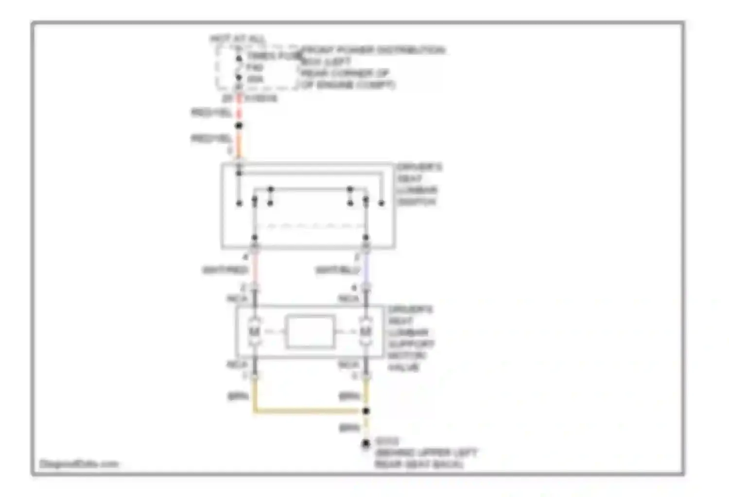 3 series BMW E36 (1990-2000): Driver's lumbar circuit