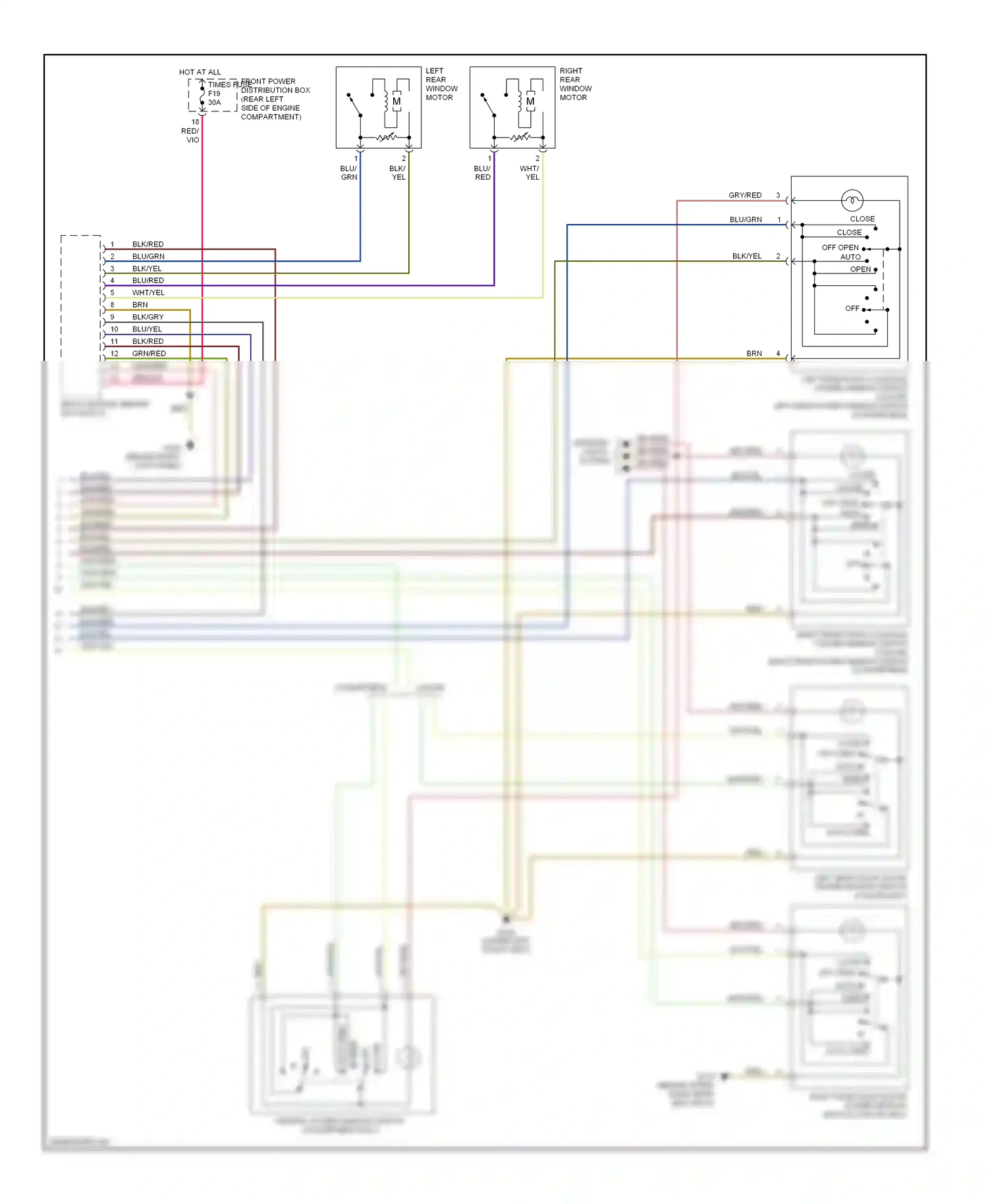 Wiring diagram blu for BMW 3 series E36 (1990-2000) (18 of 28)