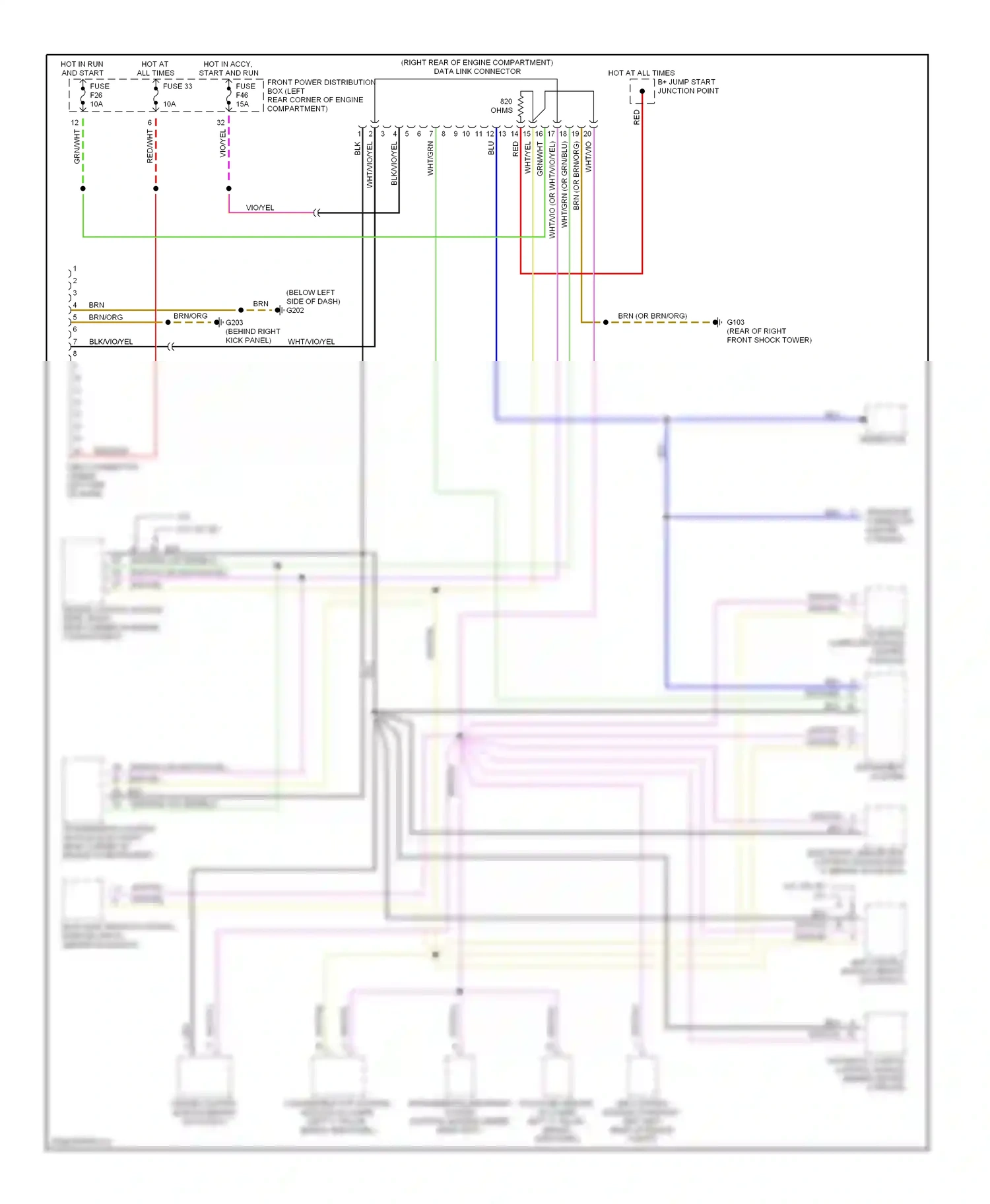 Wiring diagram blu for BMW 3 series E36 (1990-2000) (5 of 28)