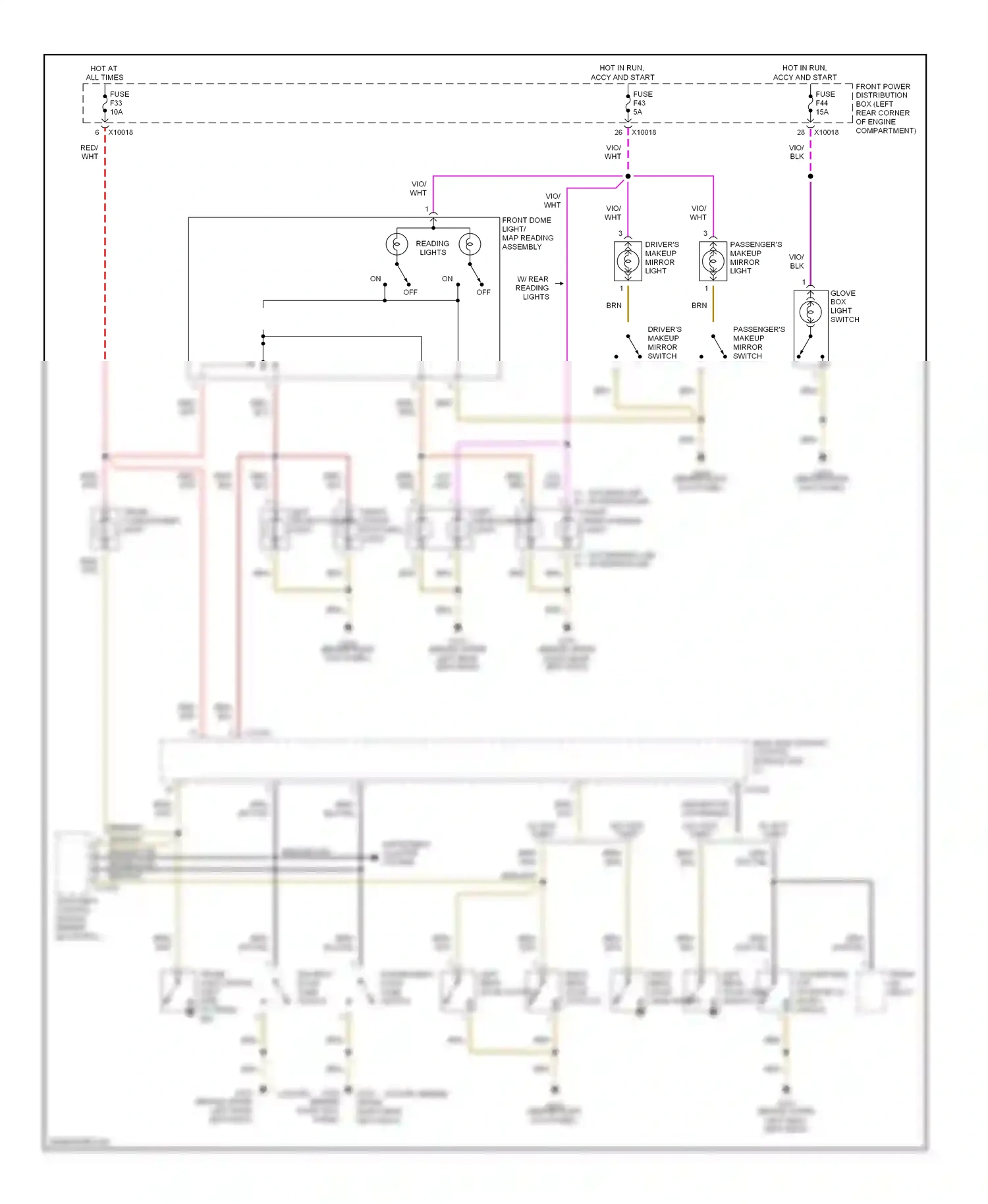 BMW 3 series E36 (1990-2000) blu/yel wiring diagram  (3 of 7)