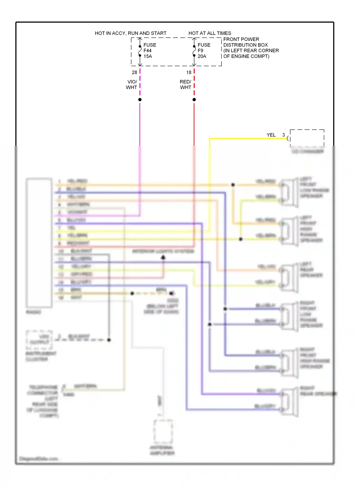 BMW 3 series E36 (1990-2000) brn wiring diagram  (39 of 65)