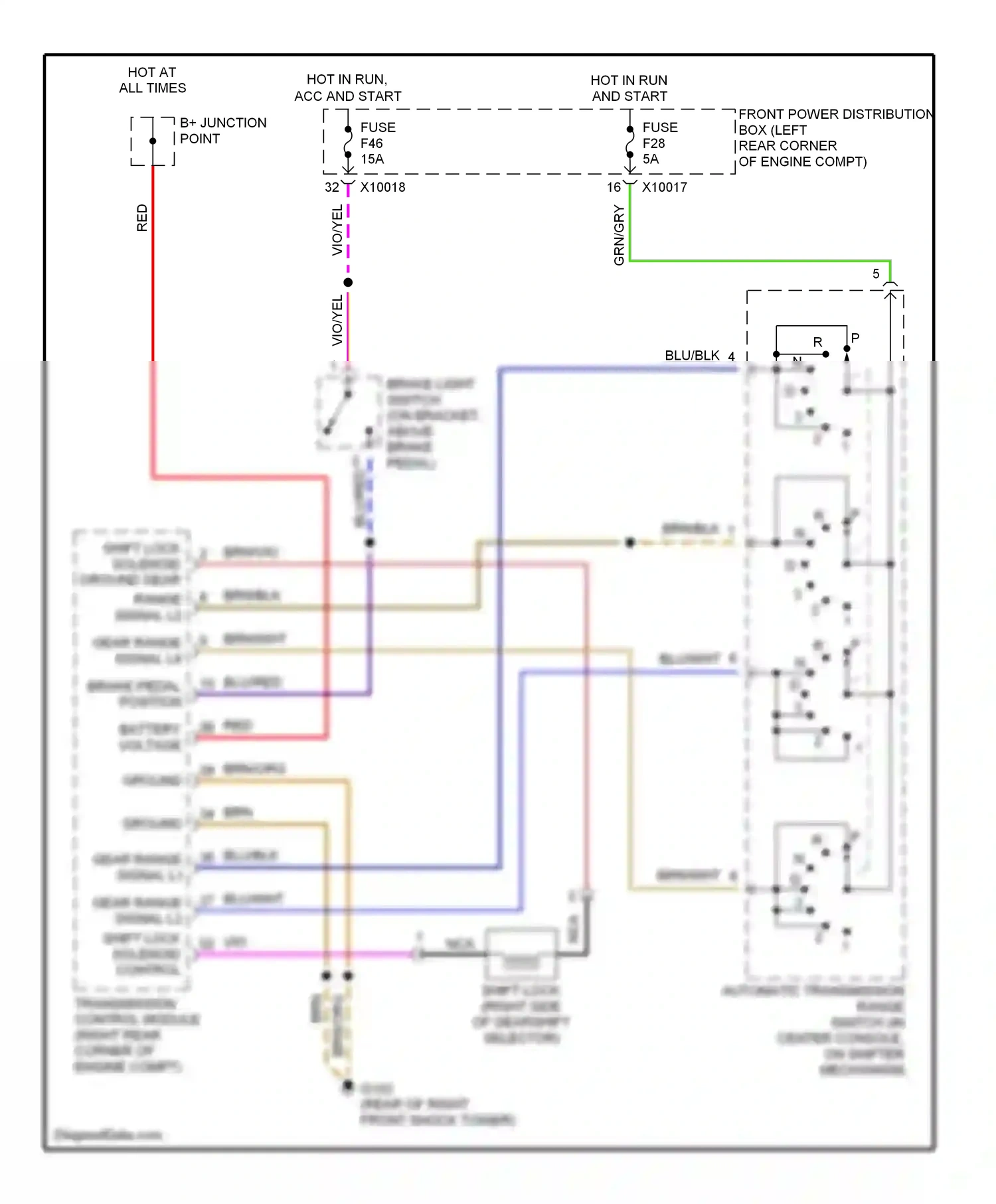 BMW 3 series E36 (1990-2000) brn wiring diagram  (44 of 65)