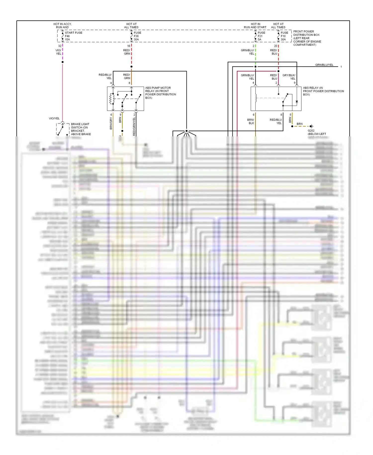 Wiring diagram brn/gry for BMW 3 series E36 (1990-2000) (1 of 5)