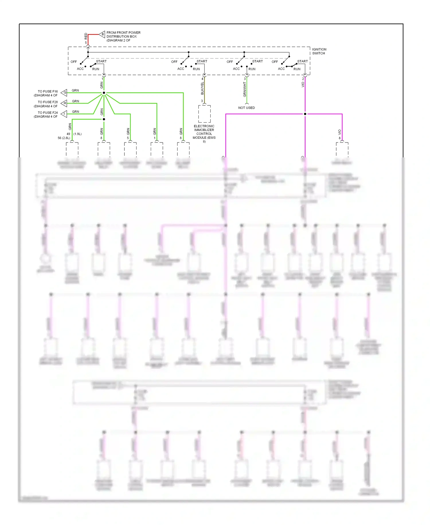 BMW 3 series E36 (1990-2000) grn wiring diagram  (13 of 36)
