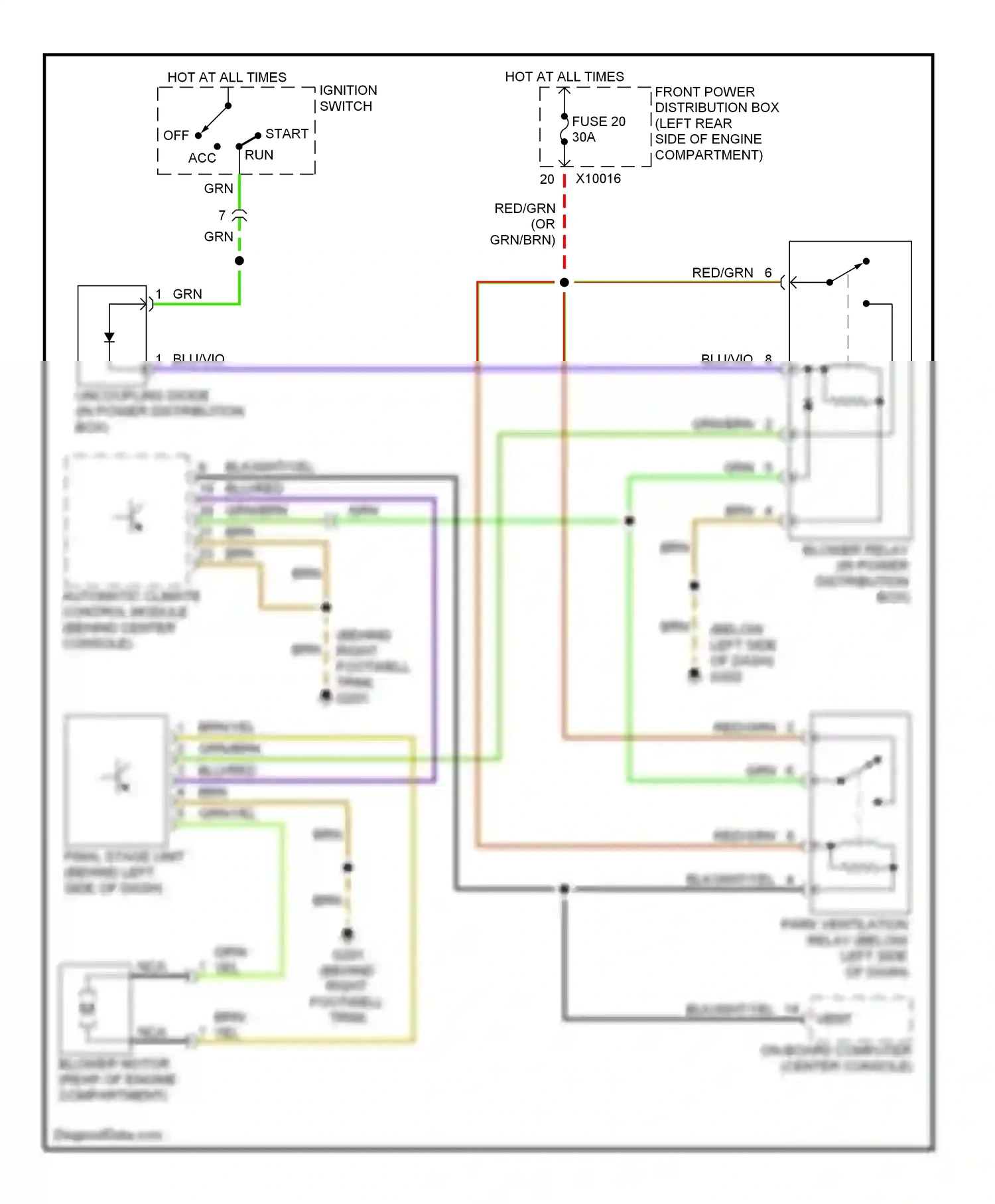 BMW 3 series E36 (1990-2000) grn wiring diagram  (9 of 36)