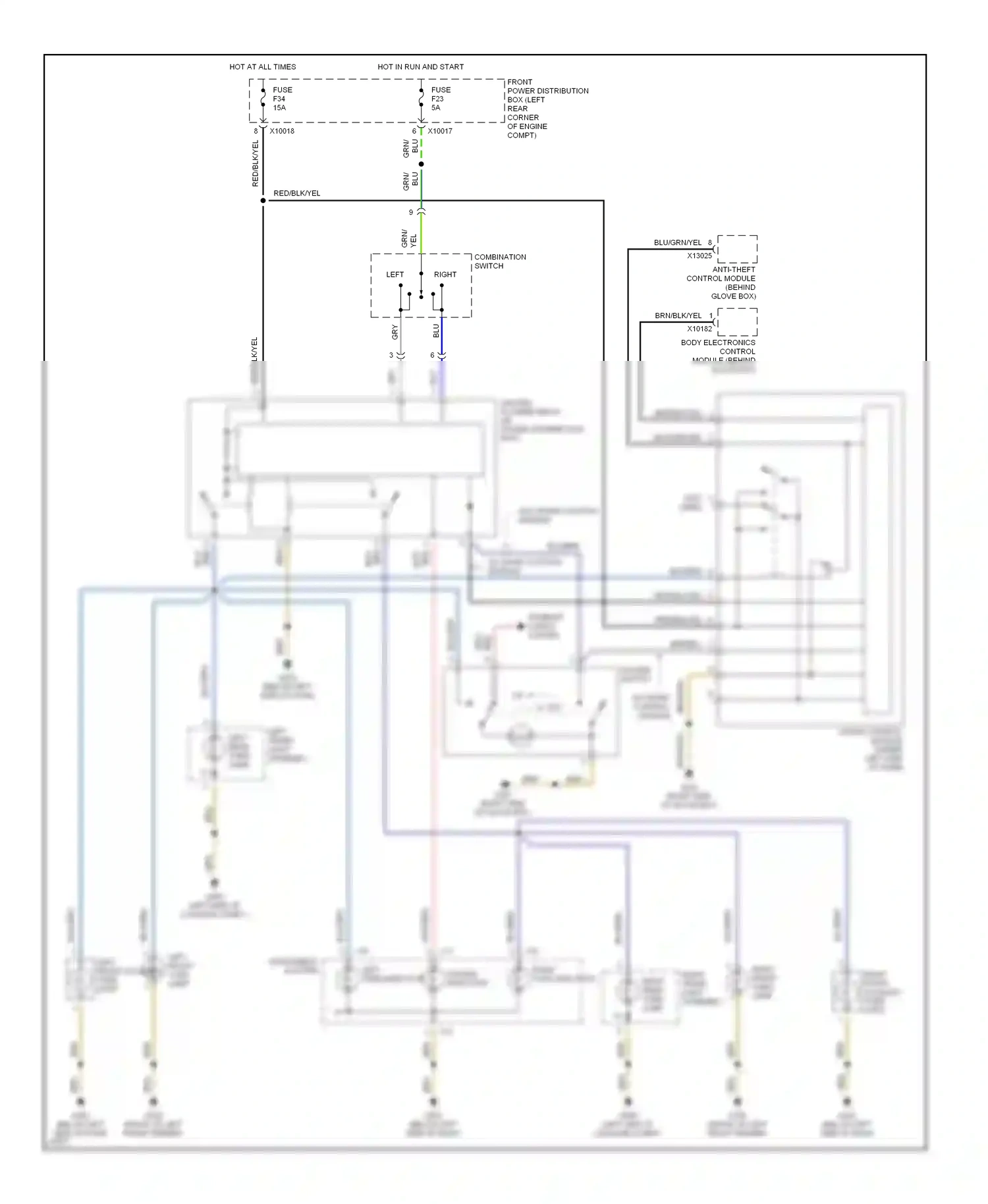 BMW 3 series E36 (1990-2000) gry wiring diagram  (15 of 17)