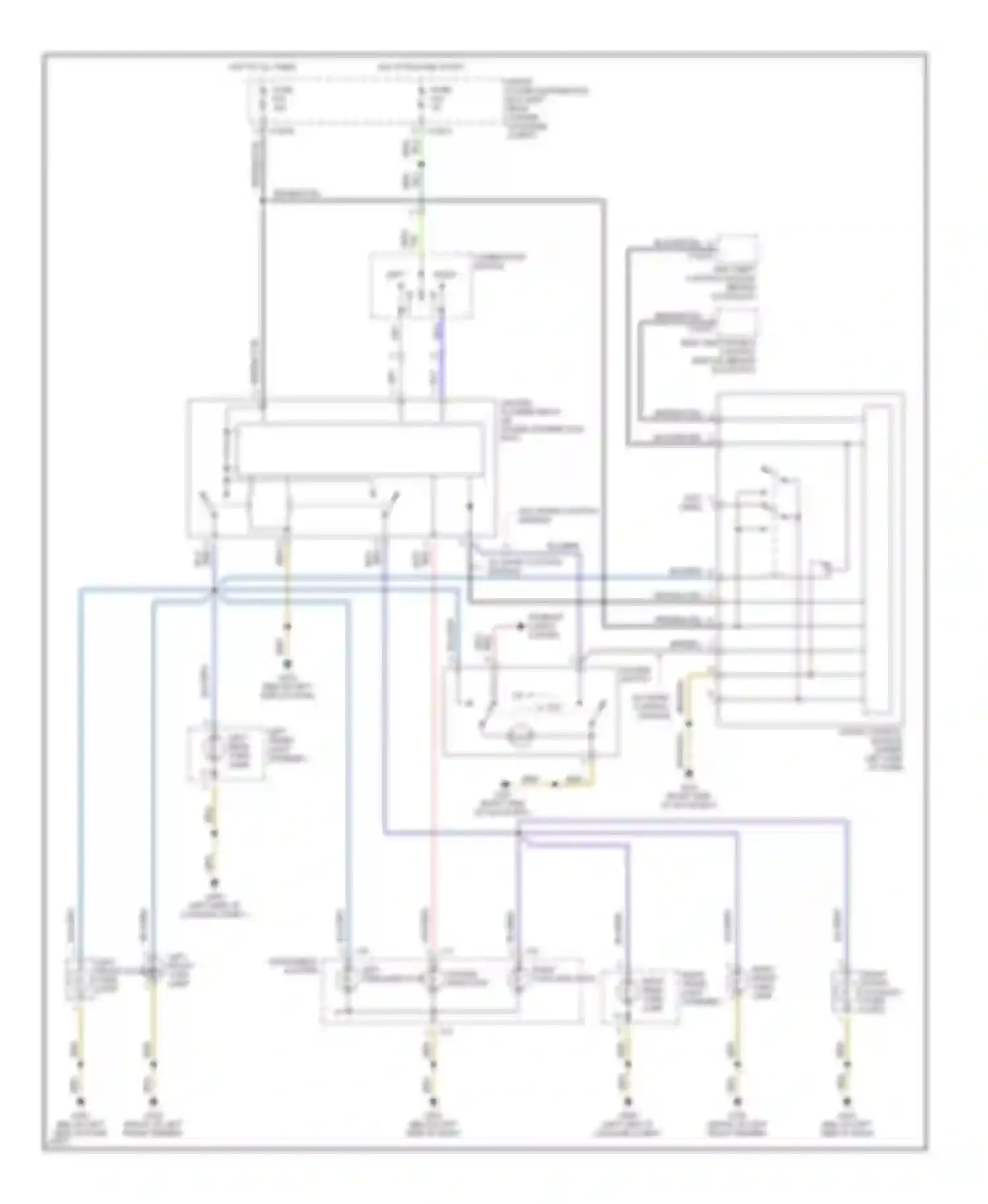 Wiring diagram hazard indicator for BMW 3 series E36 (1990-2000) (1 of 2)