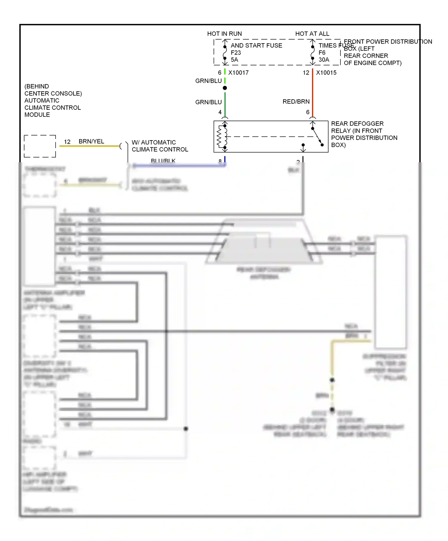 Wiring diagram nca for BMW 3 series E36 (1990-2000) (25 of 38)