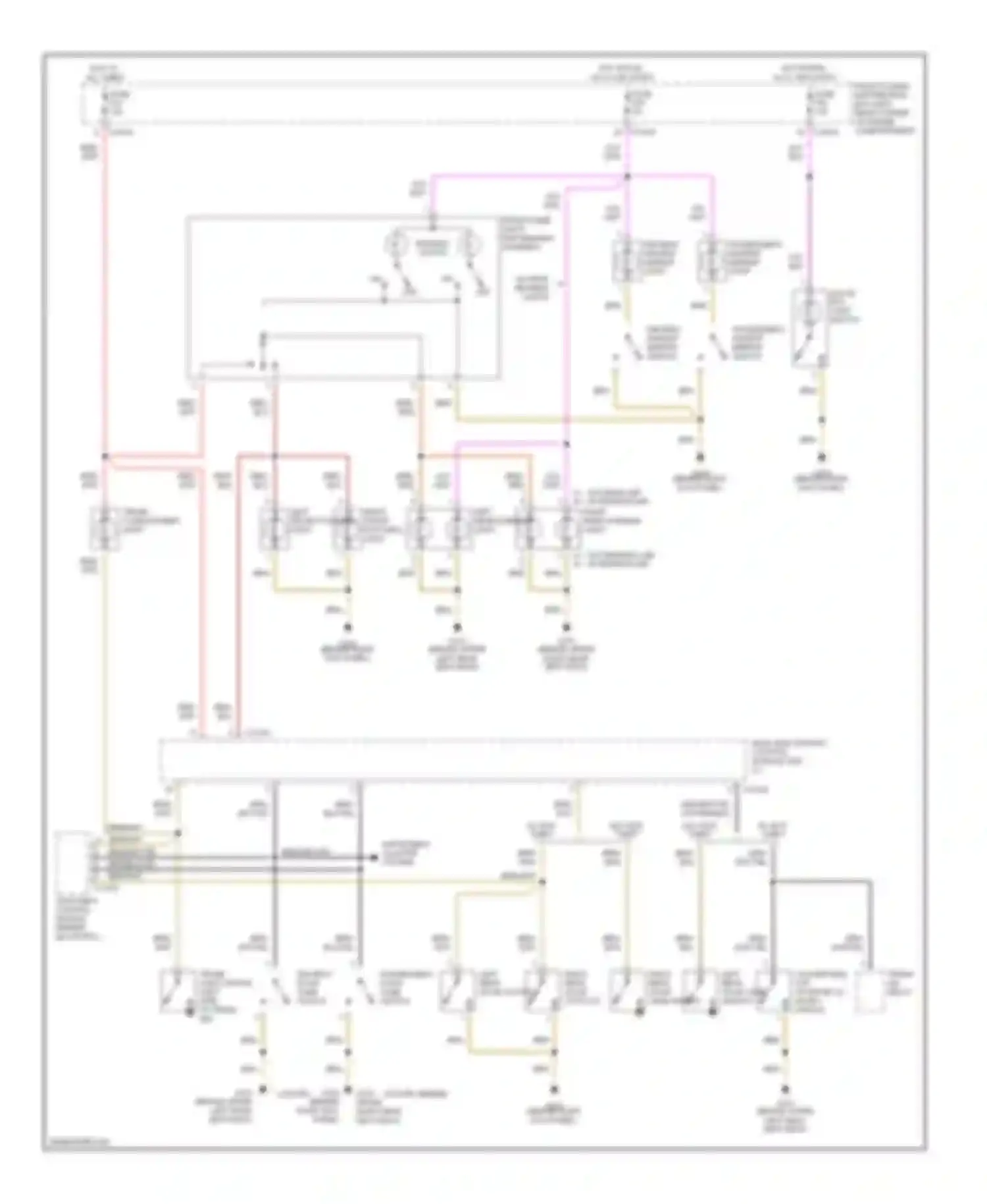 Wiring diagram passenger's door jamb switch for BMW 3 series E36 (1990-2000) (1 of 7)