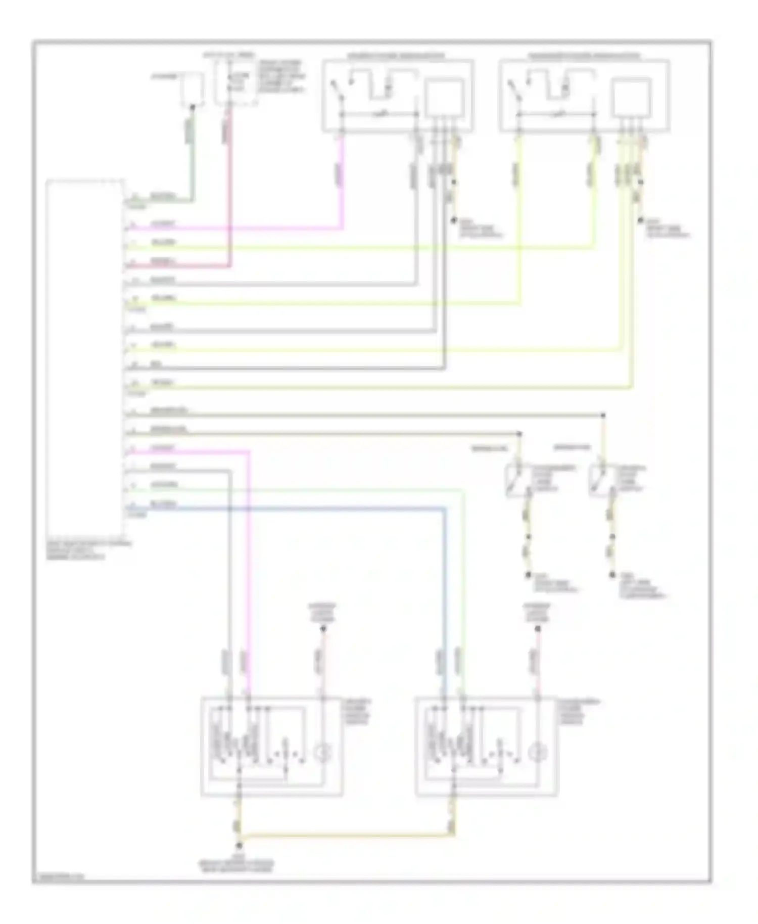 Wiring diagram passenger's power window switch for BMW 3 series E36 (1990-2000) (3 of 4)