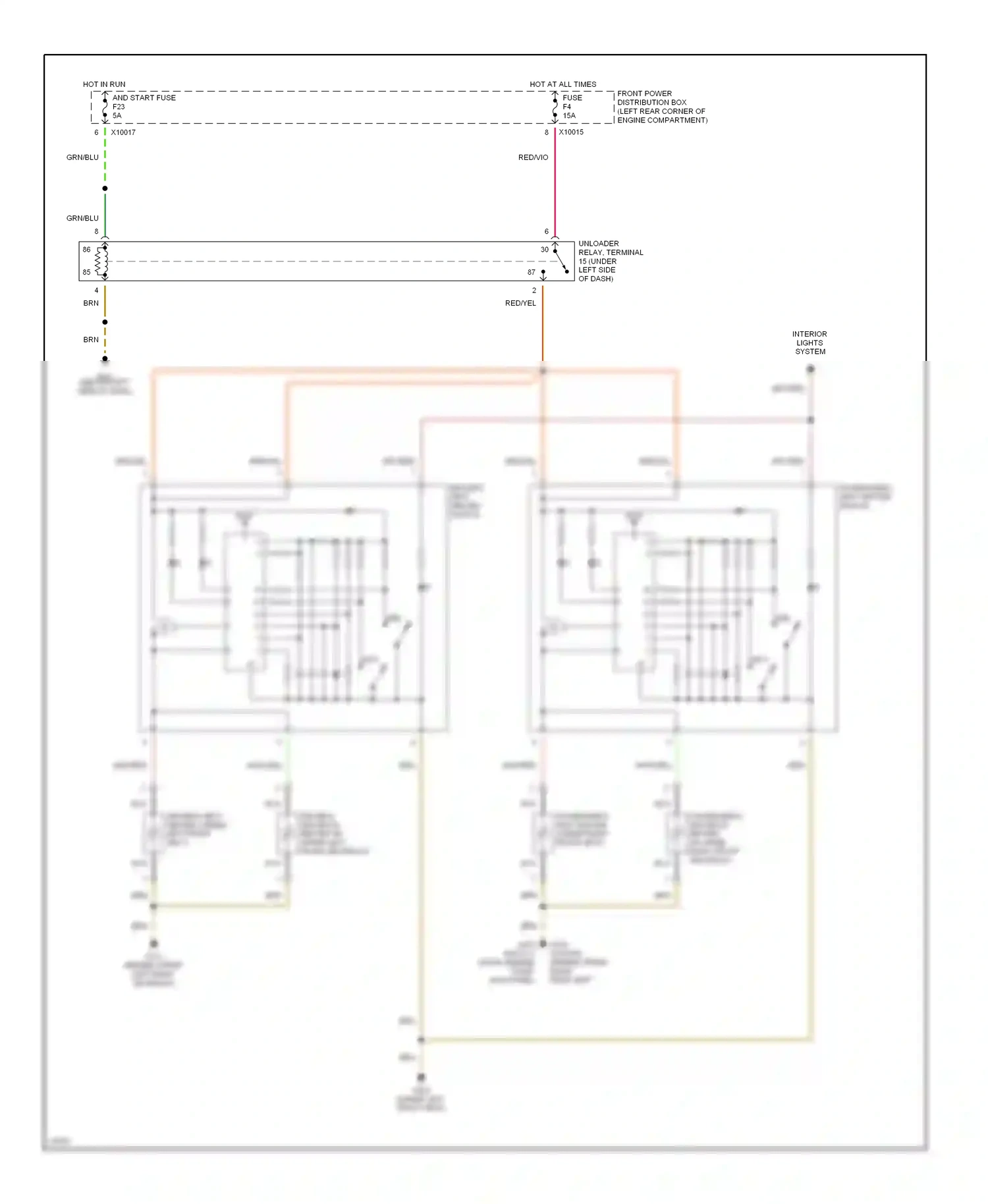 Wiring diagram red/yel for BMW 3 series E36 (1990-2000) (4 of 17)