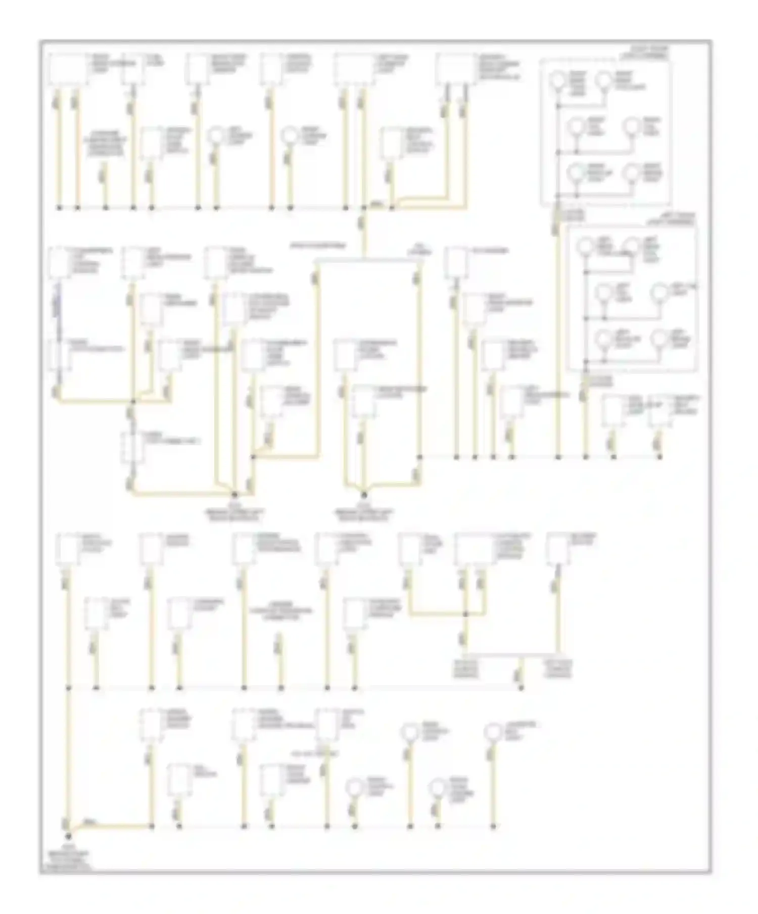 Wiring diagram right rear brake pad sensor for BMW 3 series E36 (1990-2000) (1 of 2)