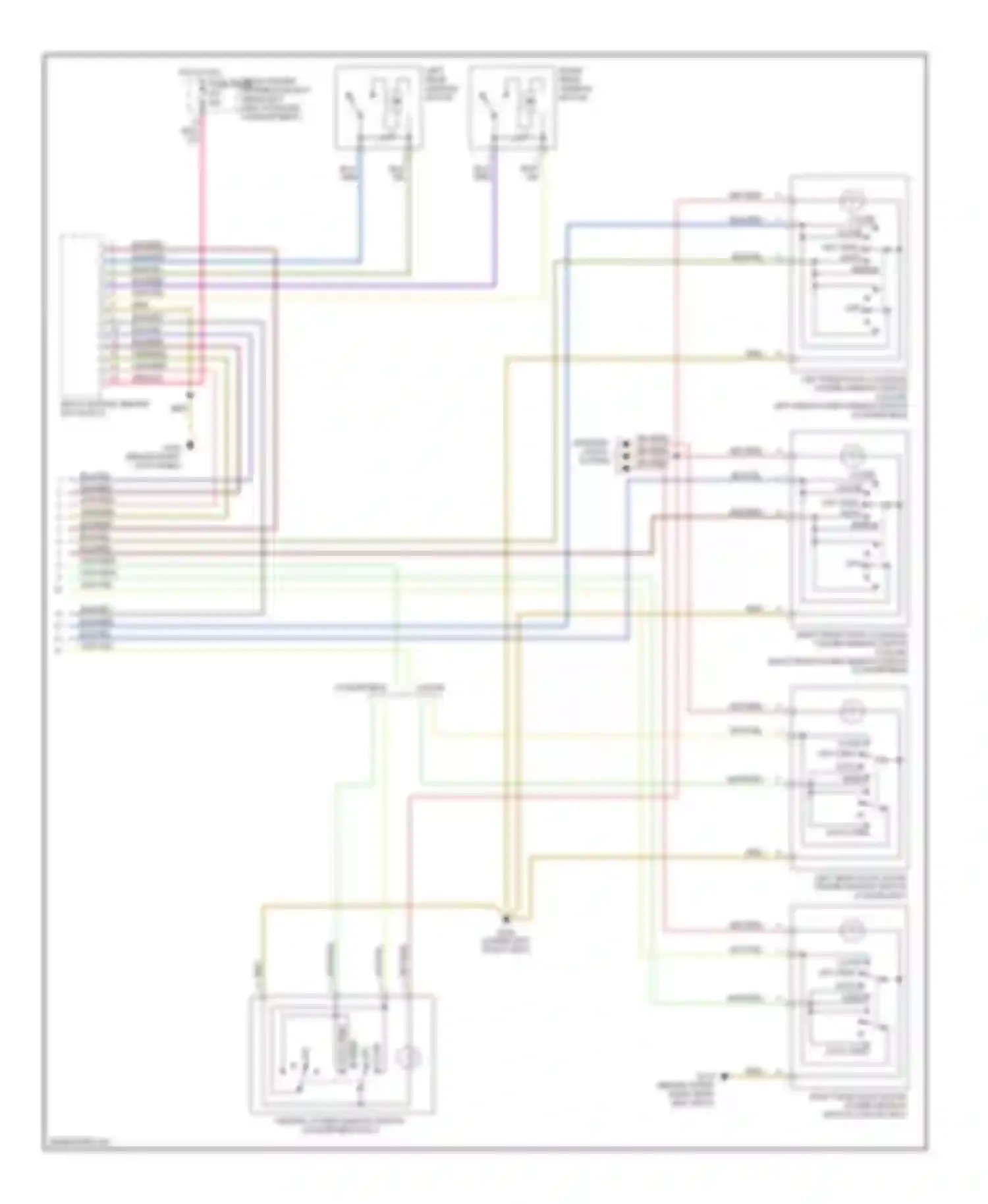 Wiring diagram right rear window motor for BMW 3 series E36 (1990-2000) (1 of 1)