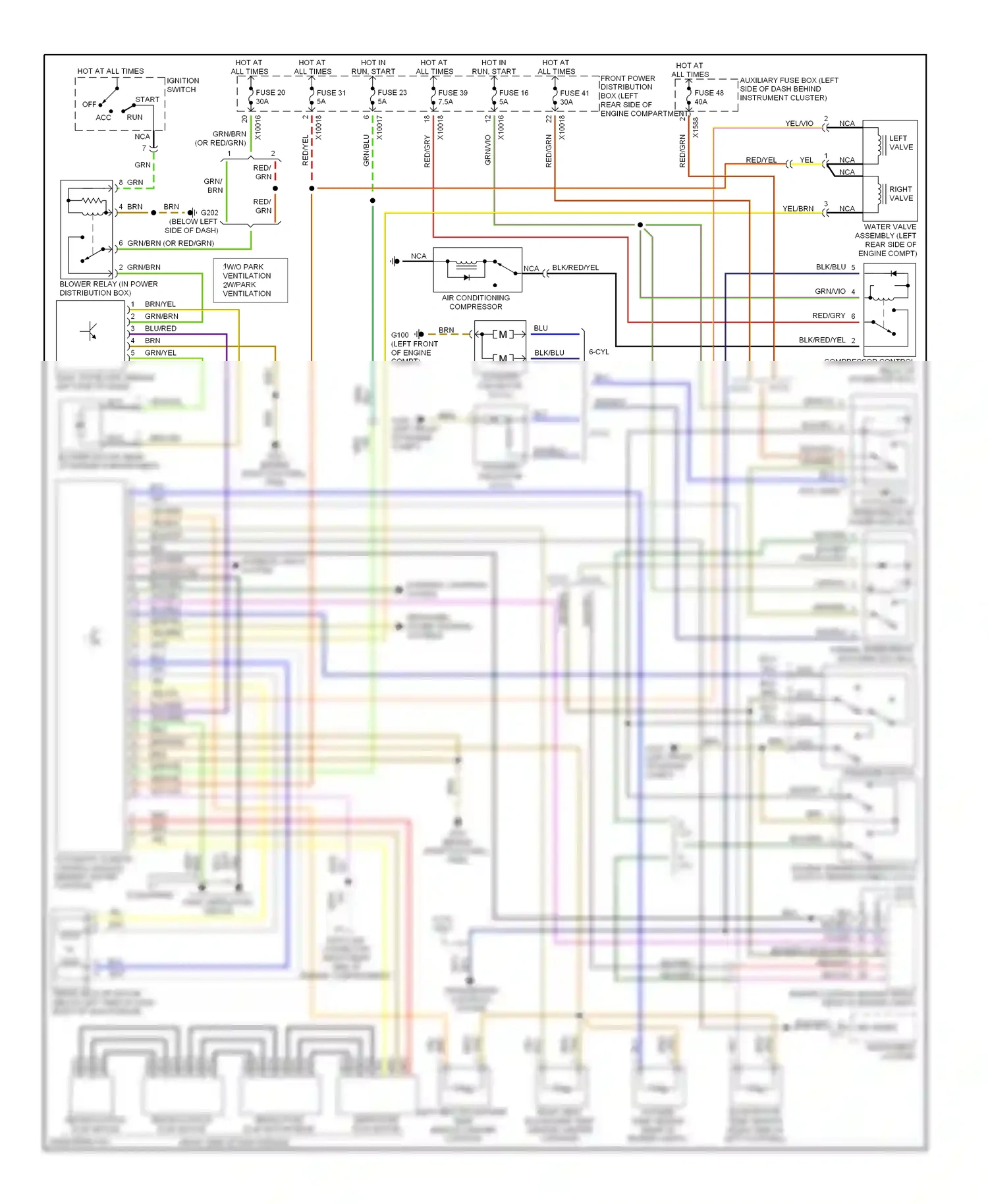 Wiring diagram right valve for BMW 3 series E36 (1990-2000) (1 of 1)