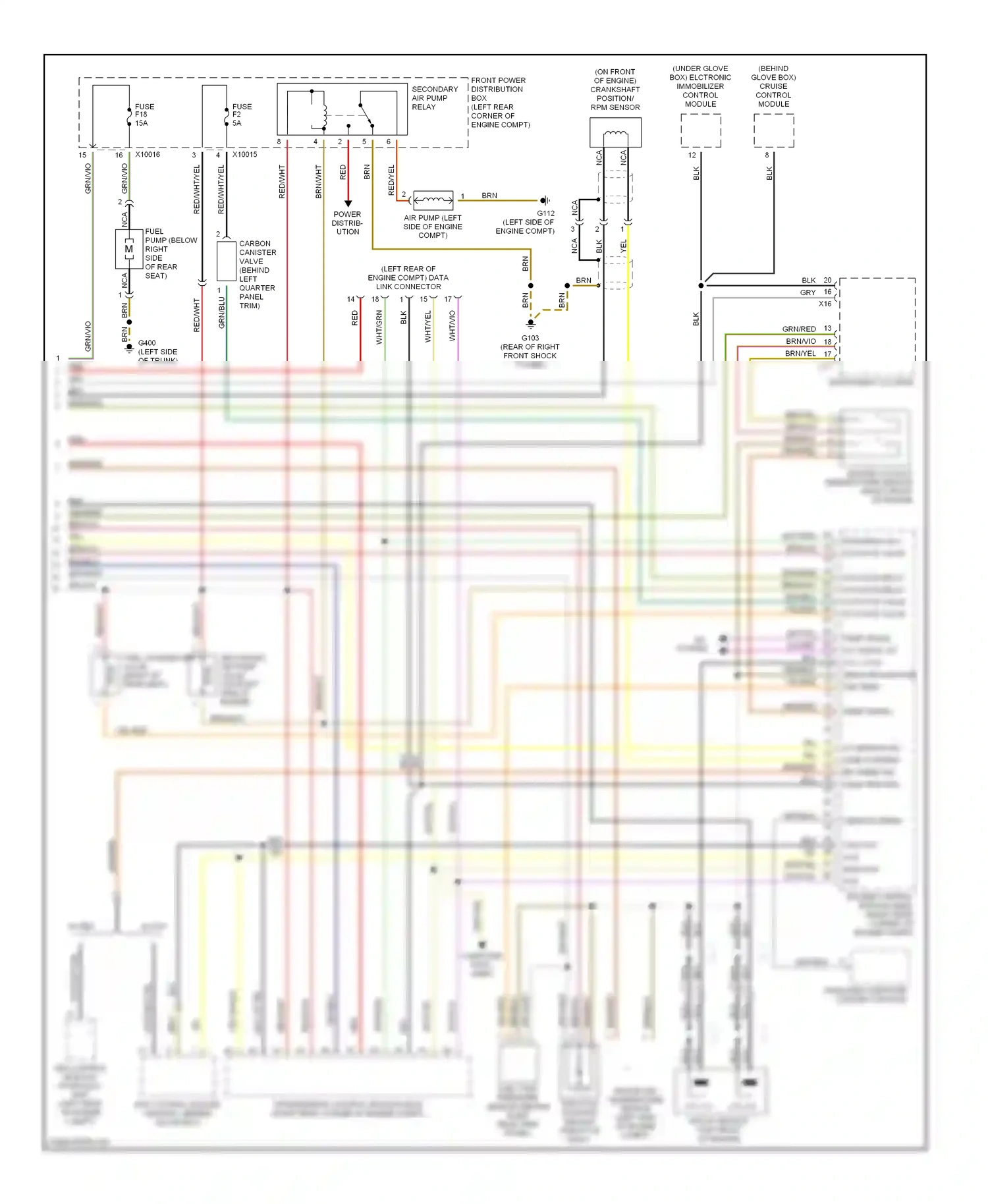 Wiring diagram w/ asc for BMW 3 series E36 (1990-2000) (3 of 3)