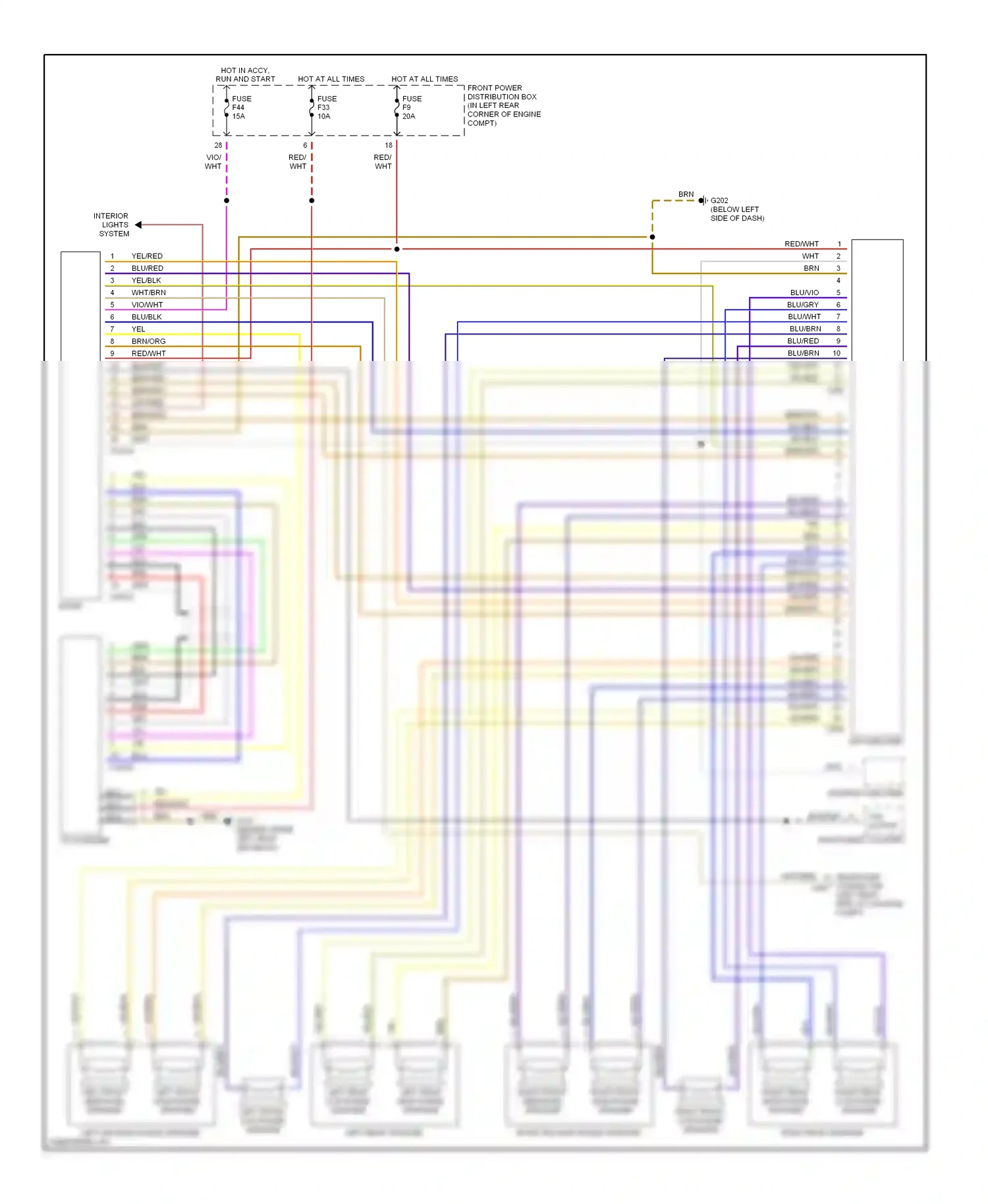 Wiring diagram yel for BMW 3 series E36 (1990-2000) (17 of 31)