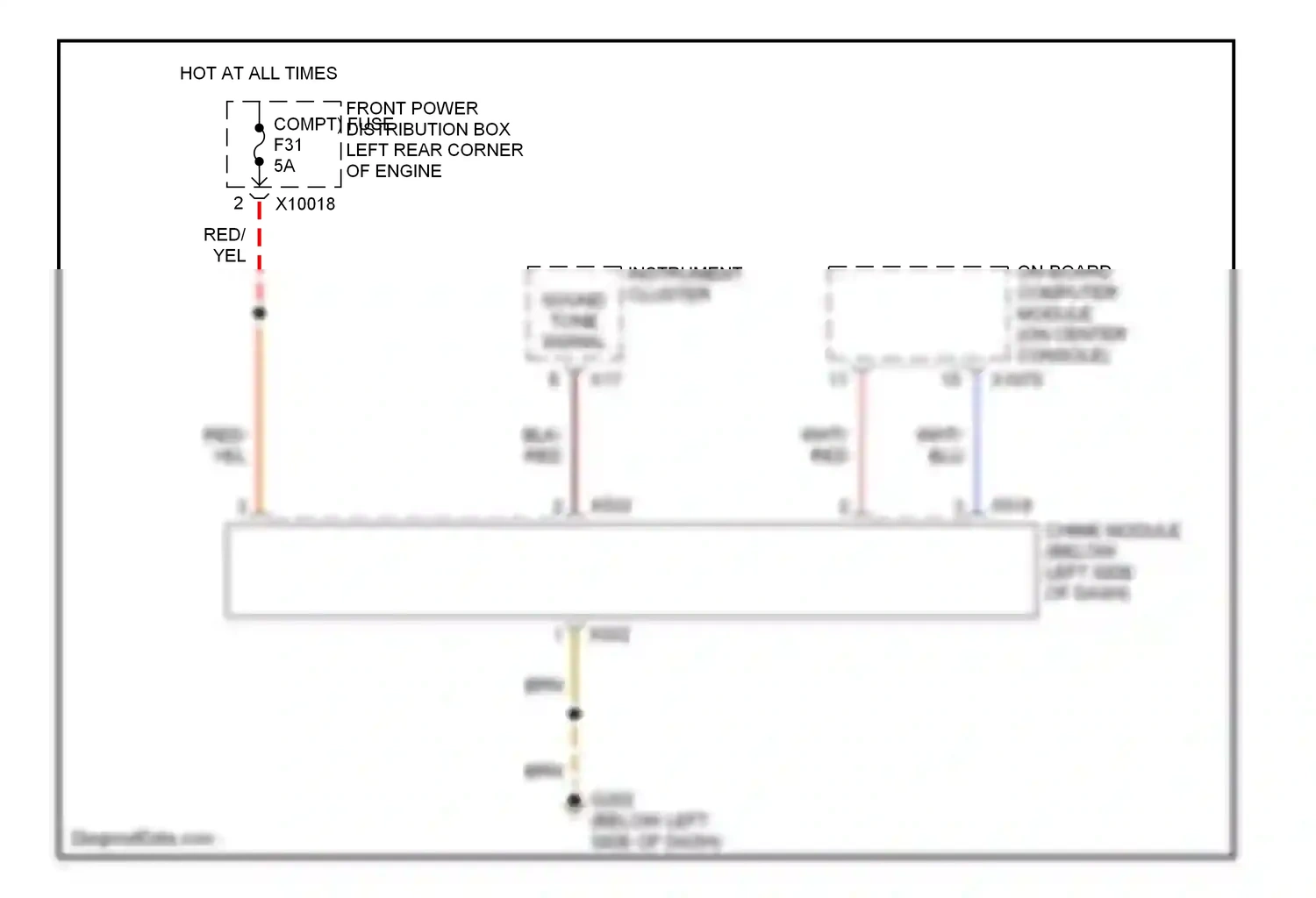 Wiring diagram yel for BMW 3 series E36 (1990-2000) (26 of 31)