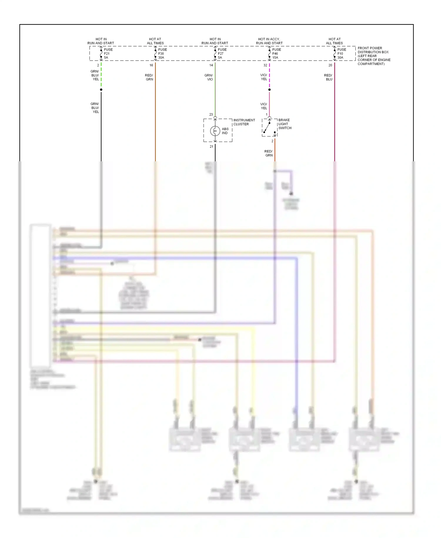 Wiring diagram yel for BMW 3 series E36 (1990-2000) (2 of 31)