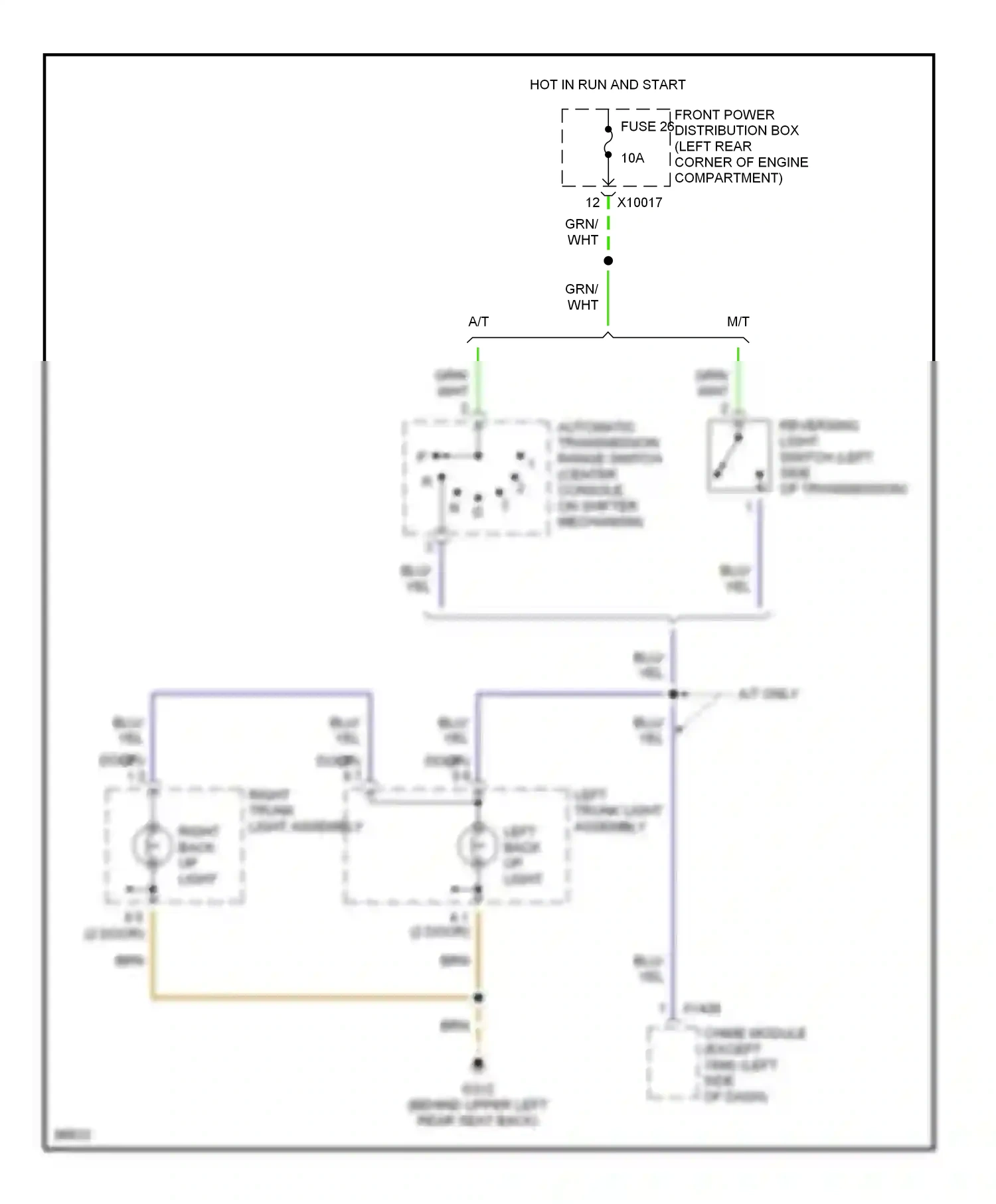 Wiring diagram yel for BMW 3 series E36 (1990-2000) (4 of 31)