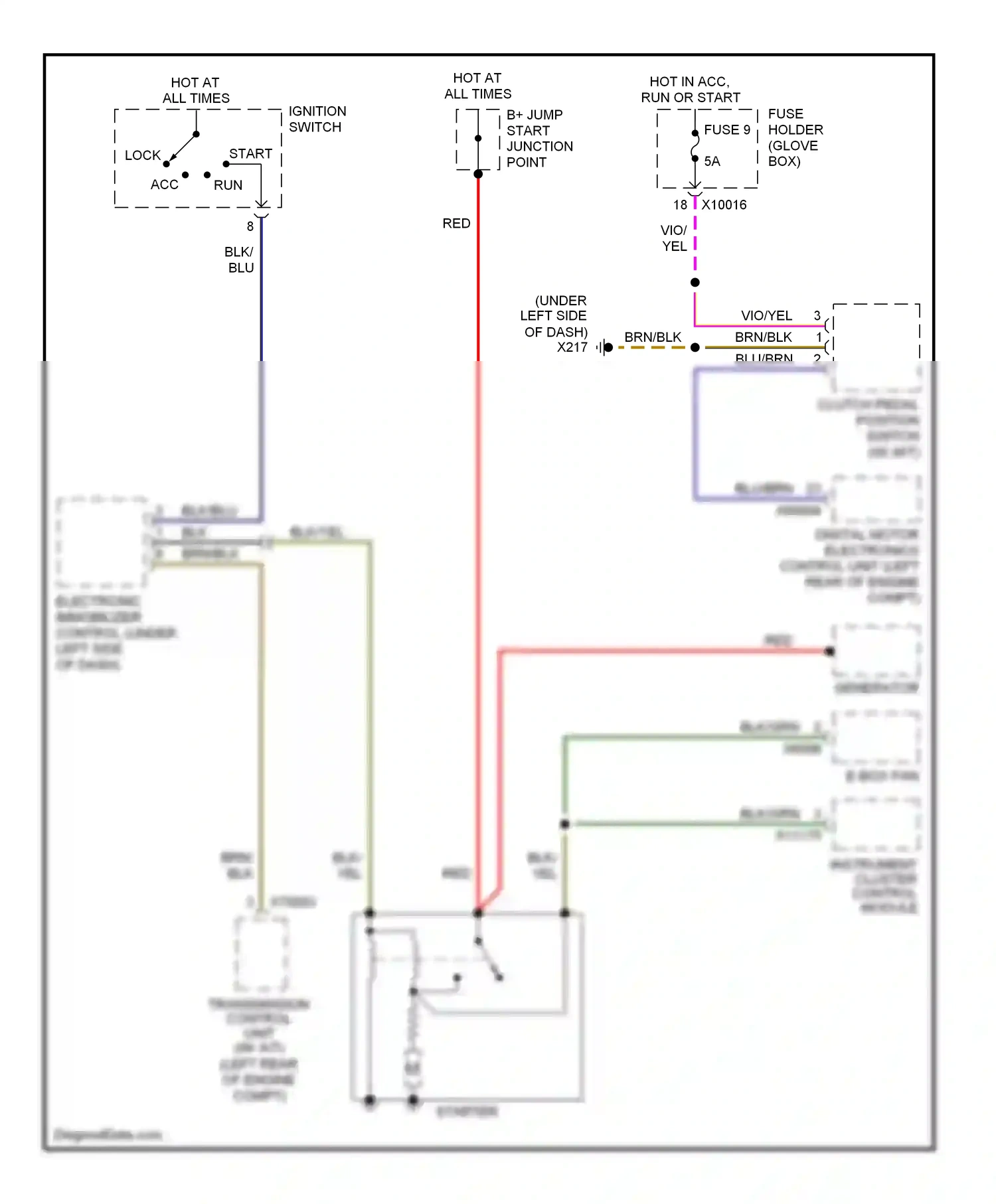 Wiring diagram blu/brn for BMW 3 series E46 facelift (2001-2006) (28 of 39)