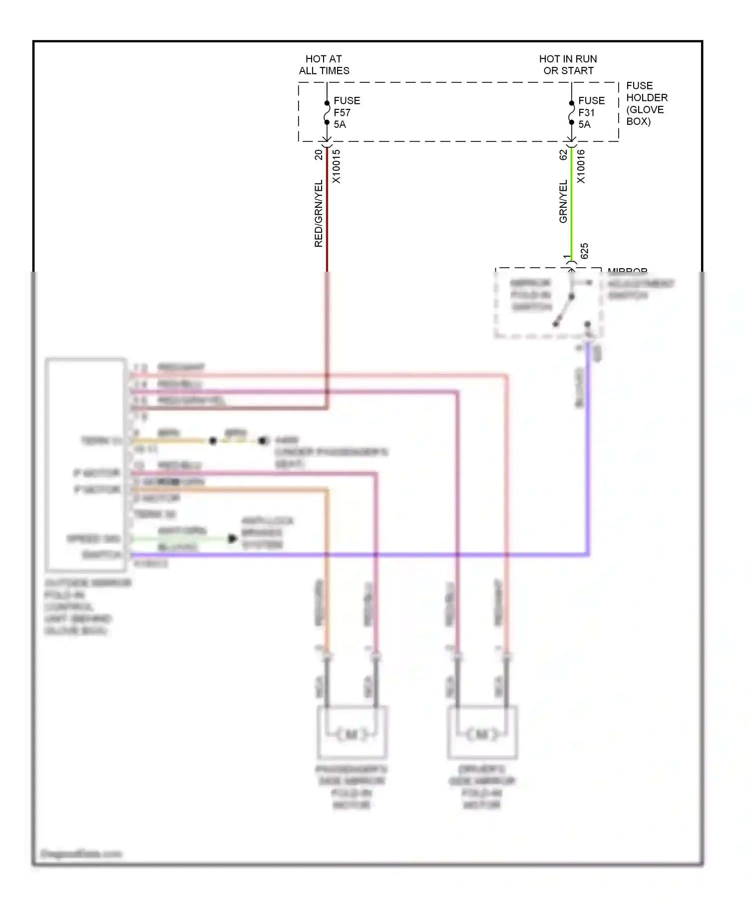 Wiring diagram blu/vio for BMW 3 series E46 facelift (2001-2006) (4 of 10)