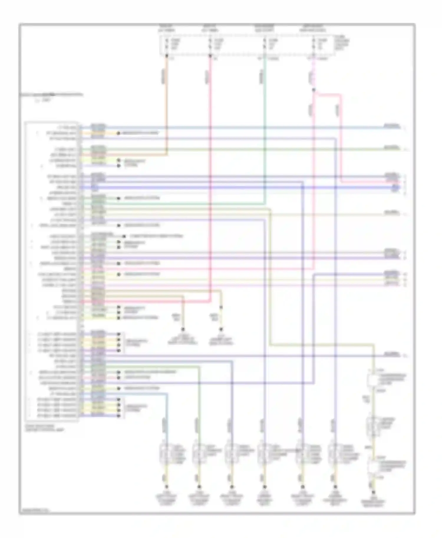 Wiring diagram k-bus sig frnt load sens sig for BMW 3 series E46 facelift (2001-2006) (1 of 2)