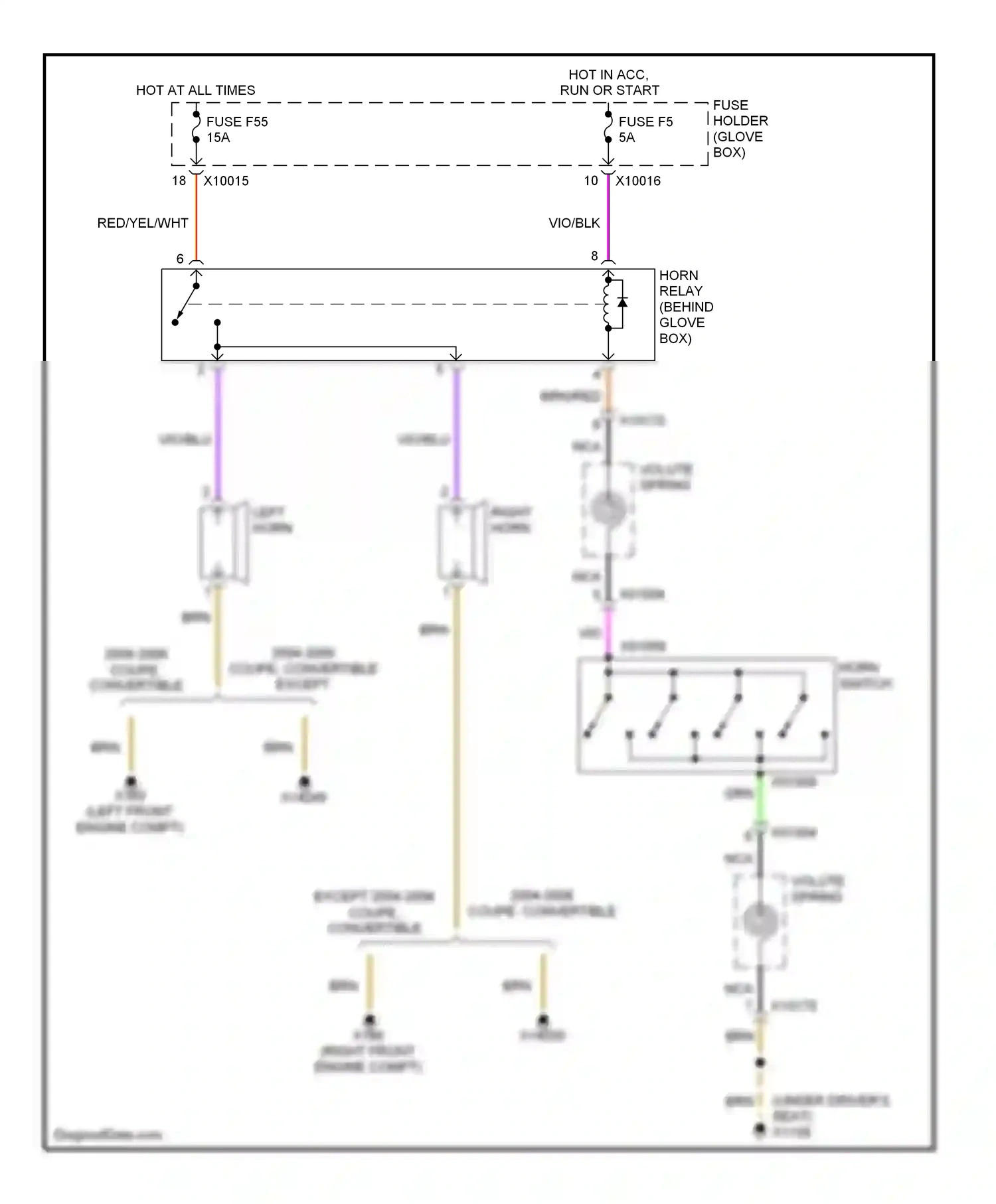 BMW 3 series E46 facelift (2001-2006) (left front engine compt) wiring diagram  (1 of 1)