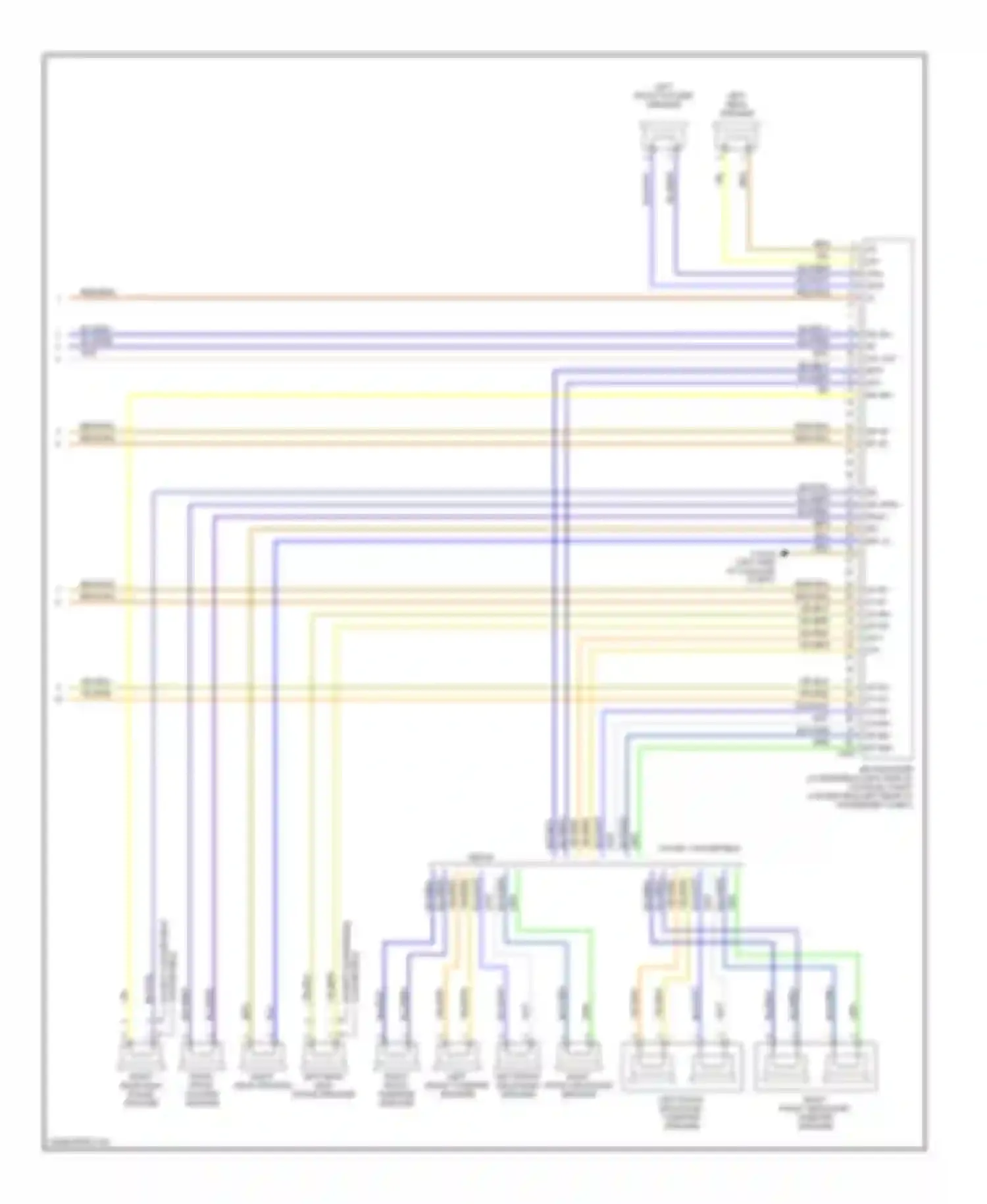 Wiring diagram lr af+ lf af+ lf mr- lf mr+ rf mr- rf mr+ for BMW 3 series E46 facelift (2001-2006) (1 of 4)