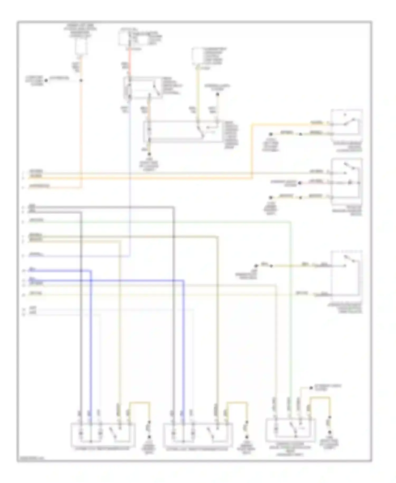 Wiring diagram rear window opening switch 1) rear window opening drive for BMW 3 series E46 facelift (2001-2006) (1 of 2)