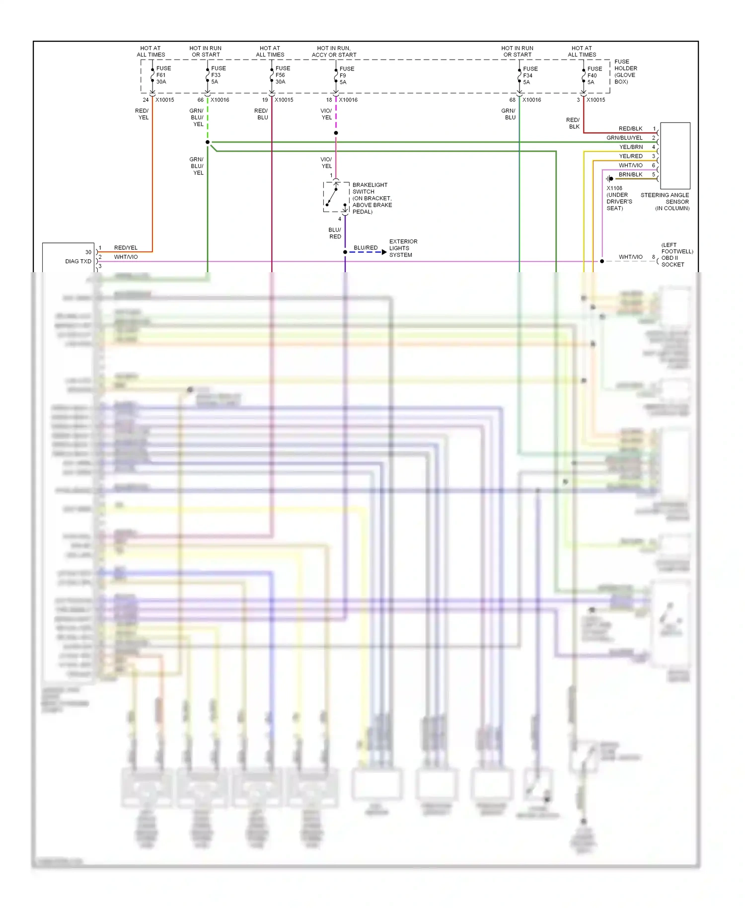 Wiring diagram red/blu for BMW 3 series E46 facelift (2001-2006) (2 of 17)