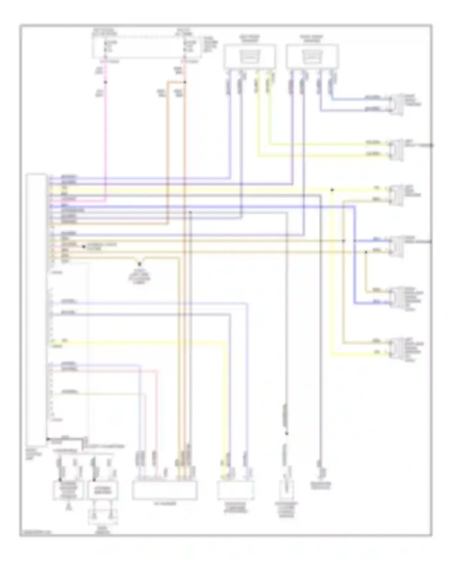 Wiring diagram right front speaker for BMW 3 series E46 facelift (2001-2006) (2 of 2)