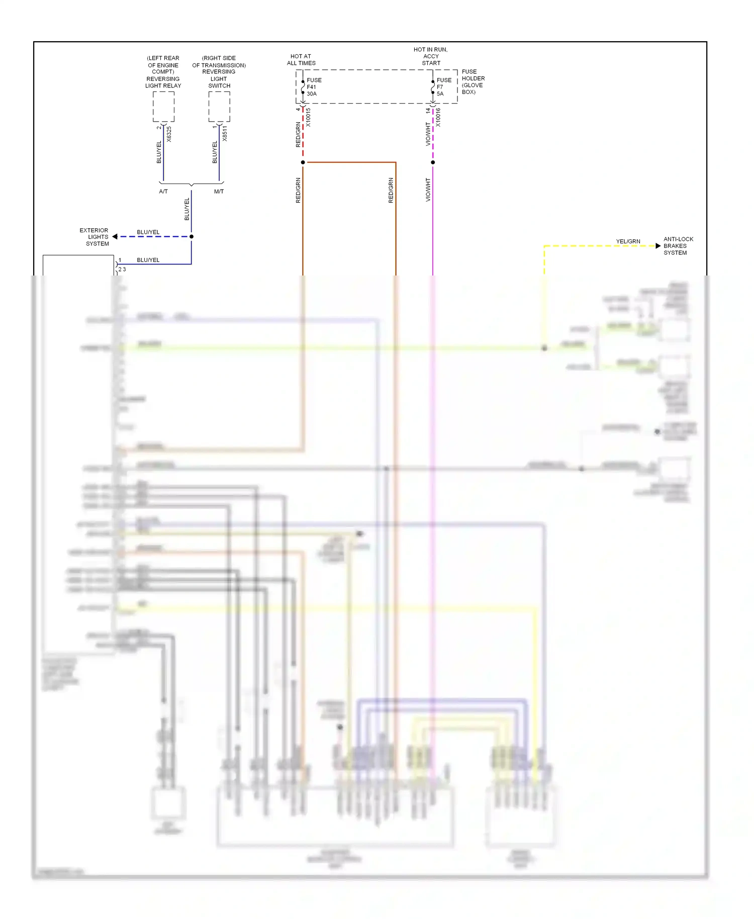 BMW 3 series E46 facelift (2001-2006) term 30 wiring diagram  (2 of 2)