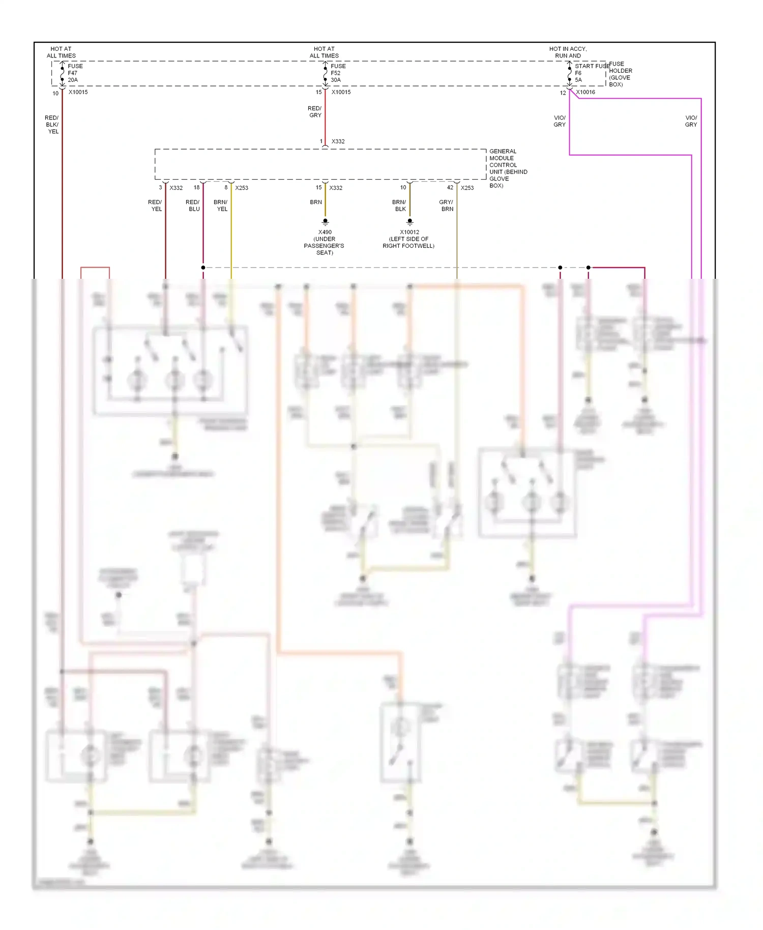 BMW 3 series E46 (1998-2003) blu wiring diagram  (62 of 81)
