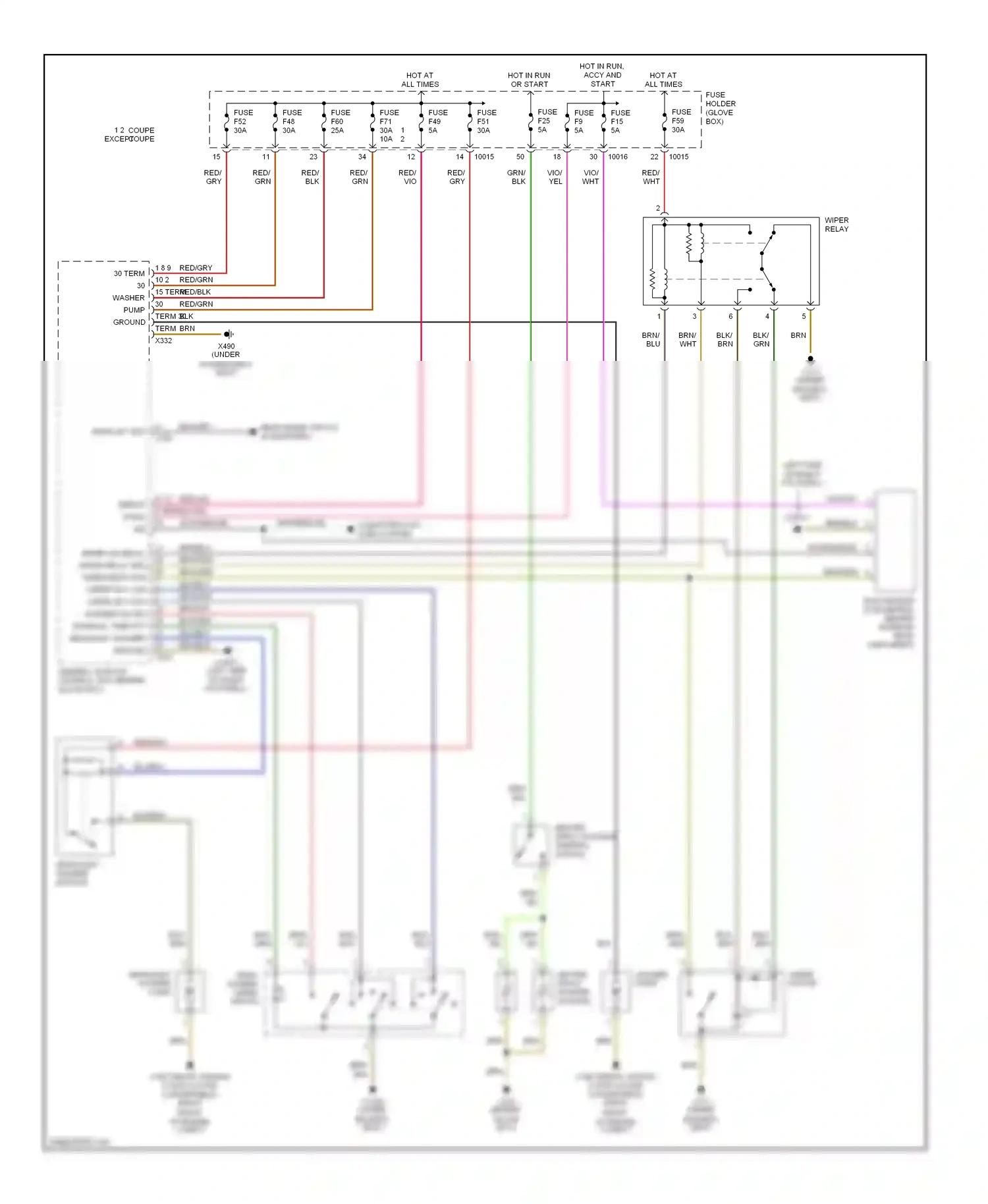 BMW 3 series E46 (1998-2003) blu wiring diagram  (60 of 81)