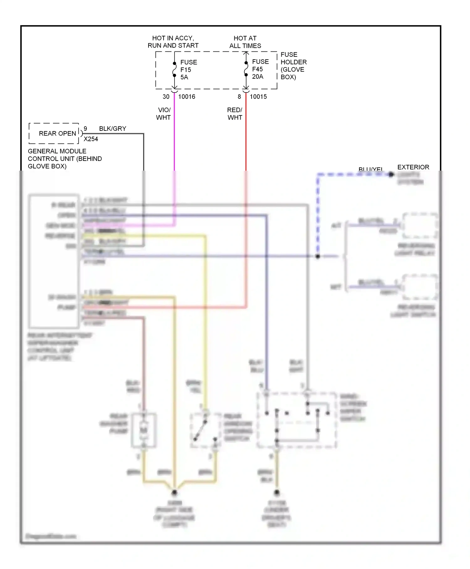 BMW 3 series E46 (1998-2003) blu wiring diagram  (76 of 81)