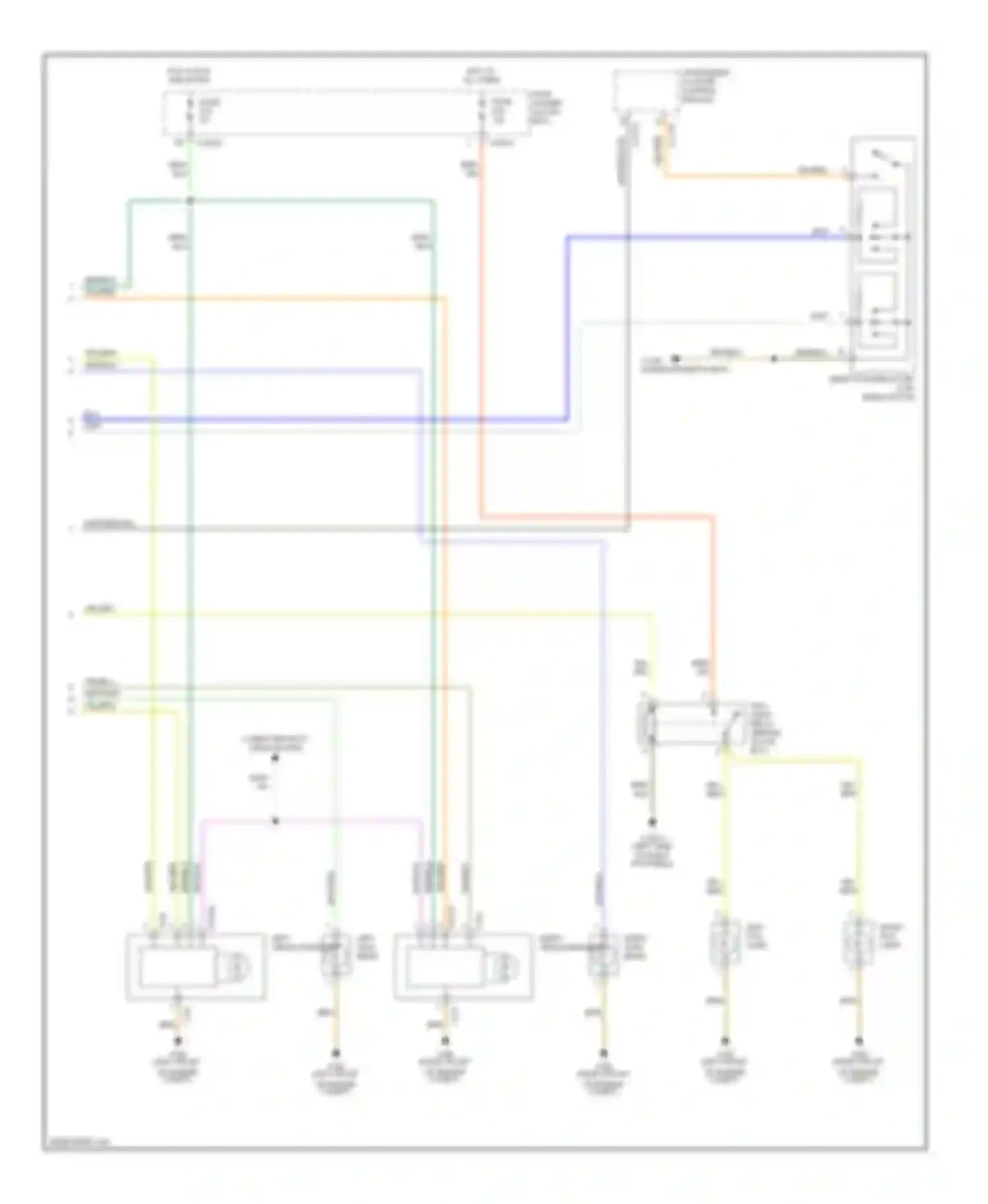 Wiring diagram direction indicator/ low beam switch for BMW 3 series E46 (1998-2003) (4 of 4)