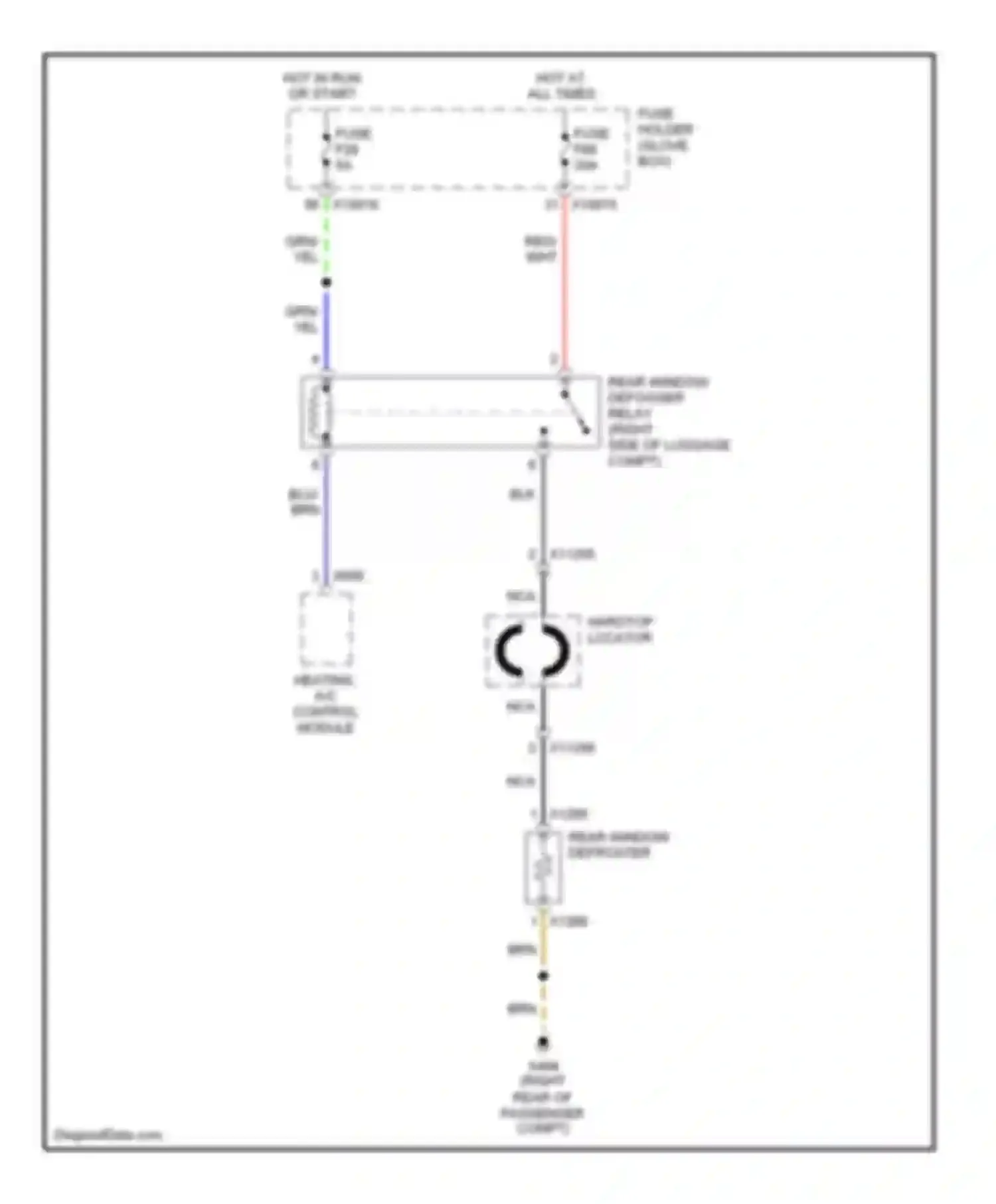 Wiring diagram hot at all times for BMW 3 series E46 (1998-2003) (14 of 70)