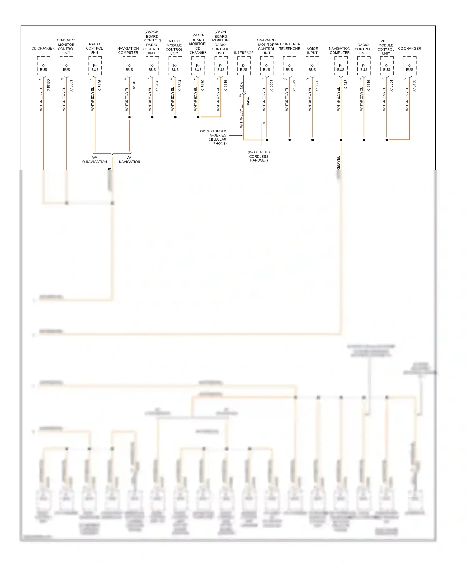 BMW 3 series E46 (1998-2003) interface wiring diagram  (1 of 1)
