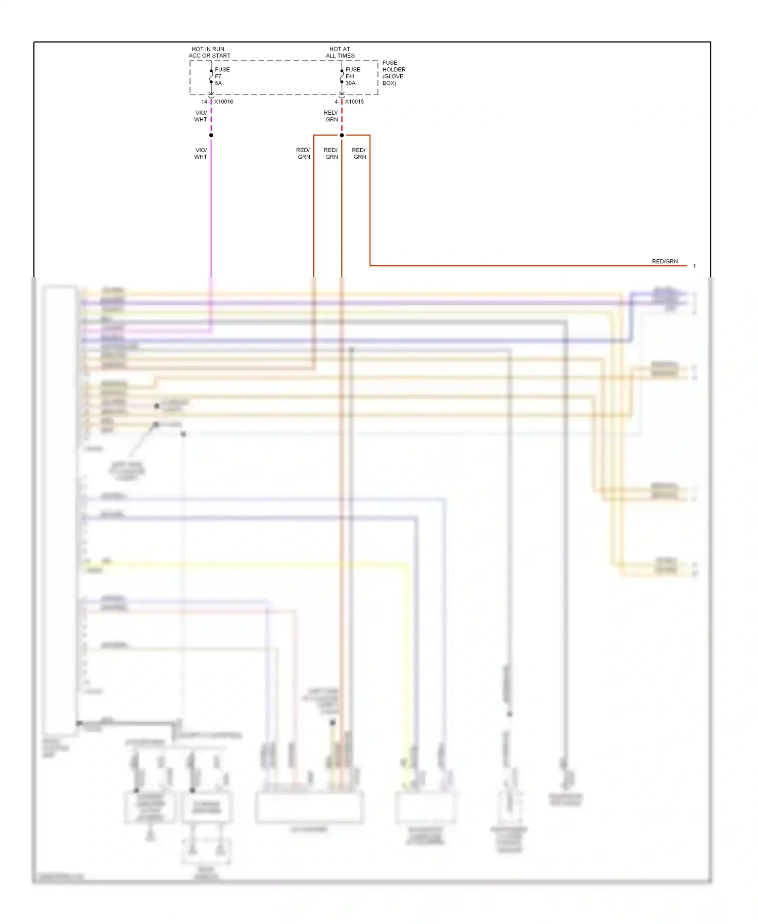 Wiring diagram interior lights for BMW 3 series E46 (1998-2003) (1 of 2)