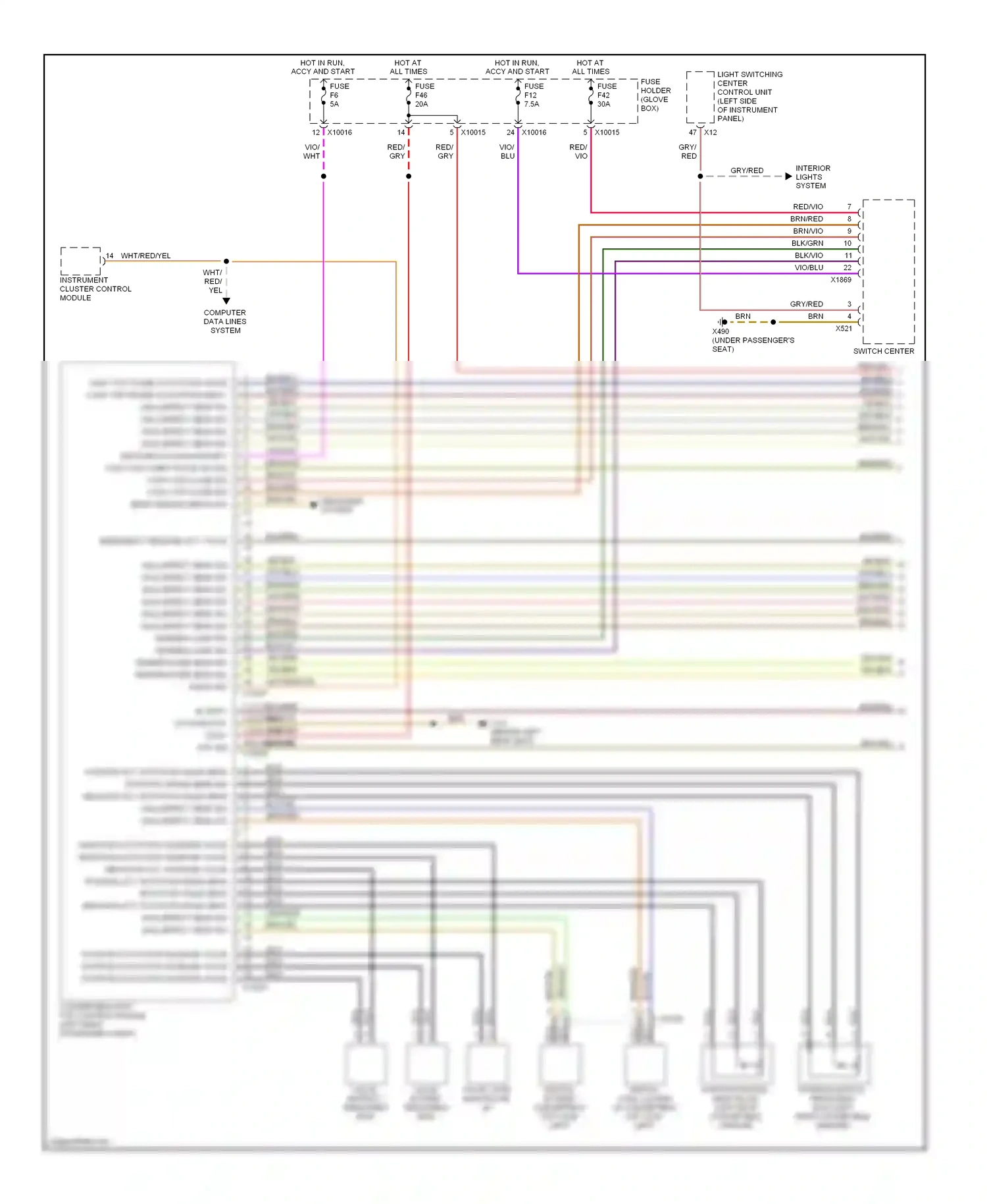 BMW 3 series E46 (1998-2003) nca wiring diagram  (31 of 67)