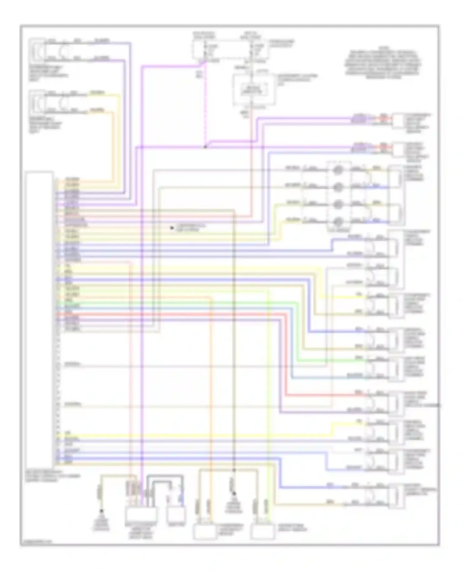 Wiring diagram passenger's head area airbag inflator assembly for BMW 3 series E46 (1998-2003) (1 of 3)