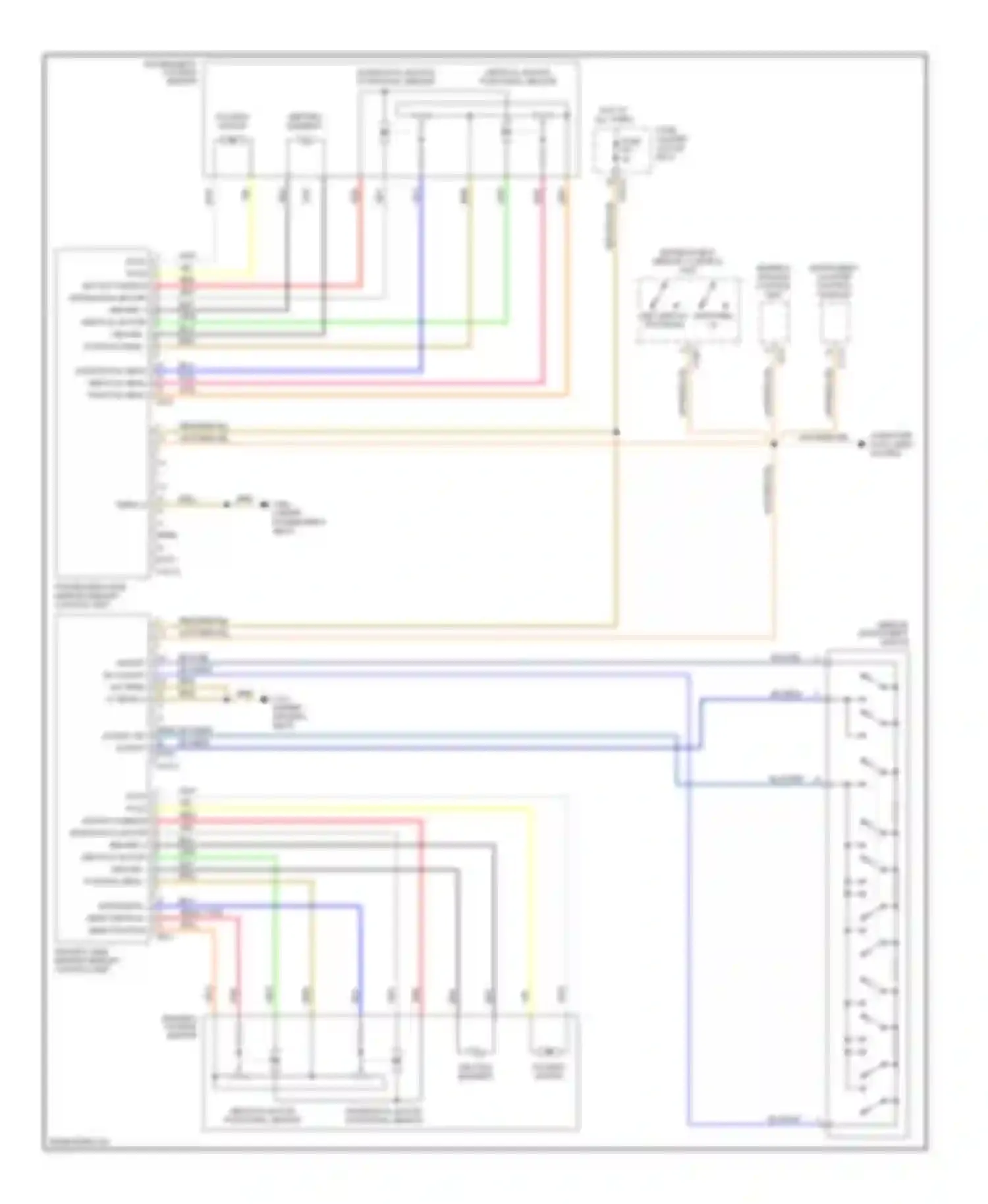 Wiring diagram vertical motor, positional sensor for BMW 3 series E46 (1998-2003) (1 of 1)