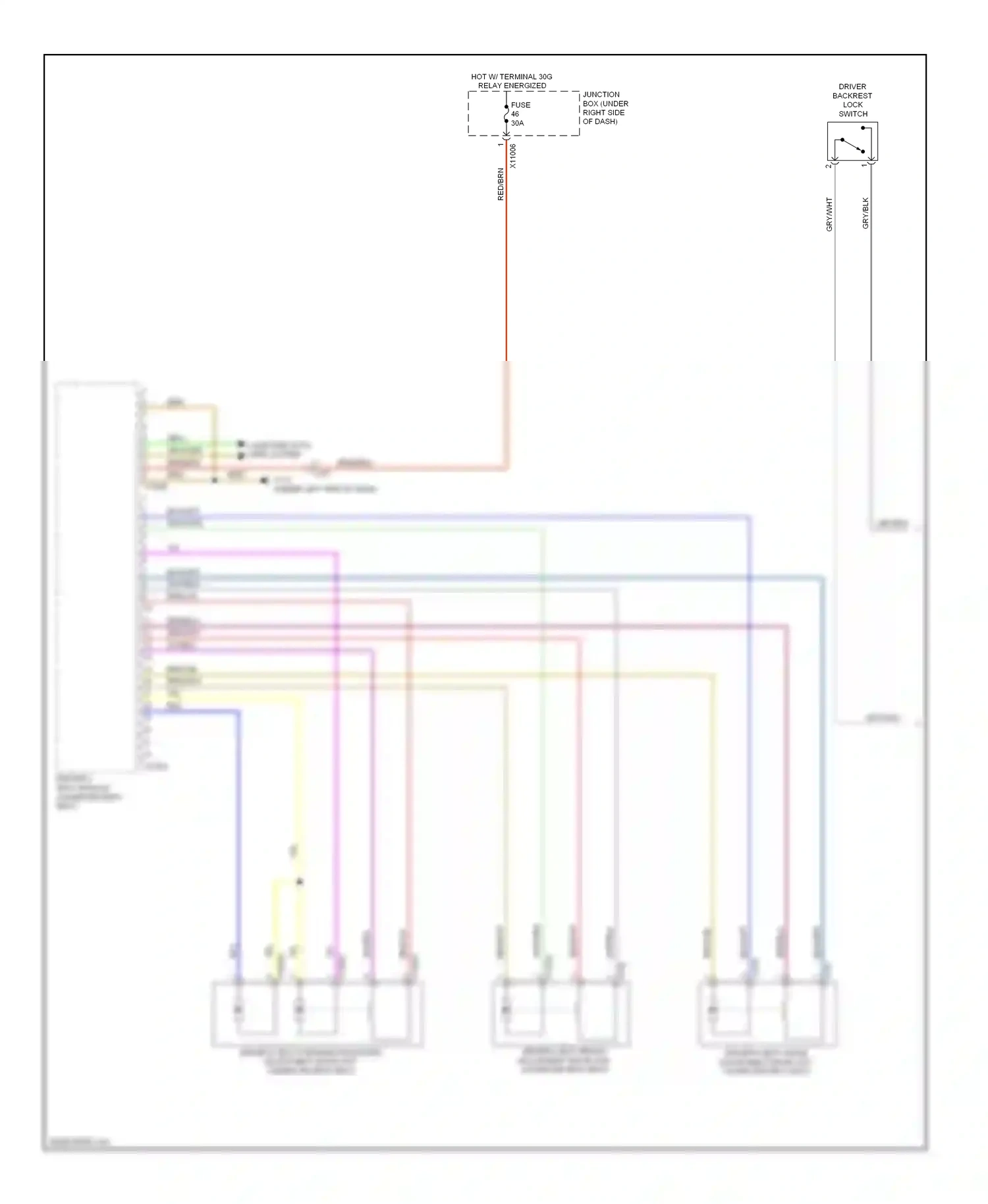 BMW 3 series E90/E91/E92/E93 facelift (2008-2013) blu wiring diagram  (25 of 101)