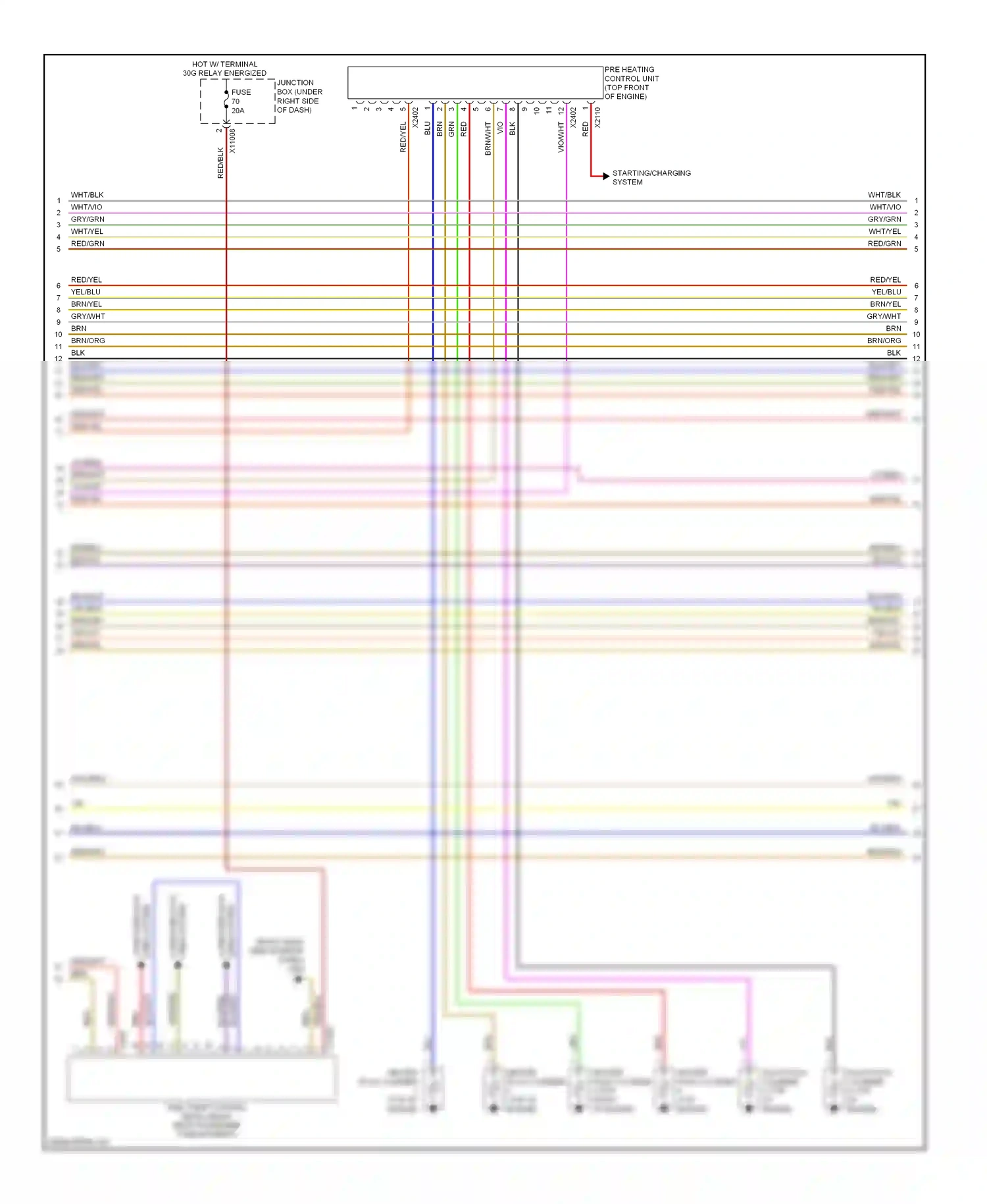 BMW 3 series E90/E91/E92/E93 facelift (2008-2013) blu wiring diagram  (90 of 101)