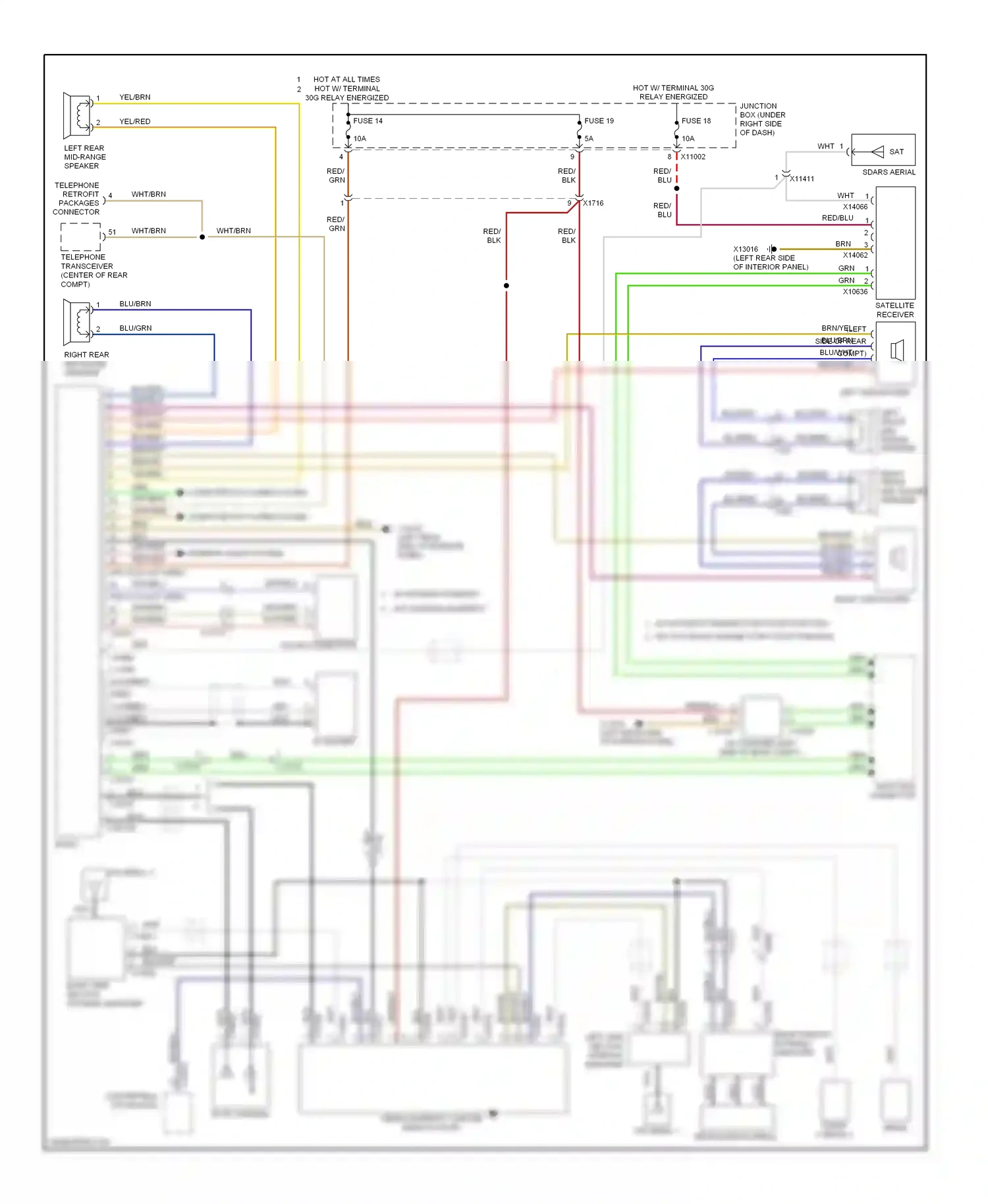 BMW 3 series E90/E91/E92/E93 facelift (2008-2013) blu/brn wiring diagram  (23 of 60)