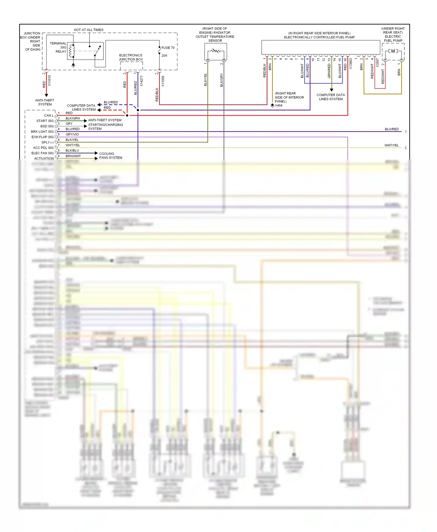 BMW 3 series E90/E91/E92/E93 facelift (2008-2013) brn/gry wiring diagram  (9 of 26)