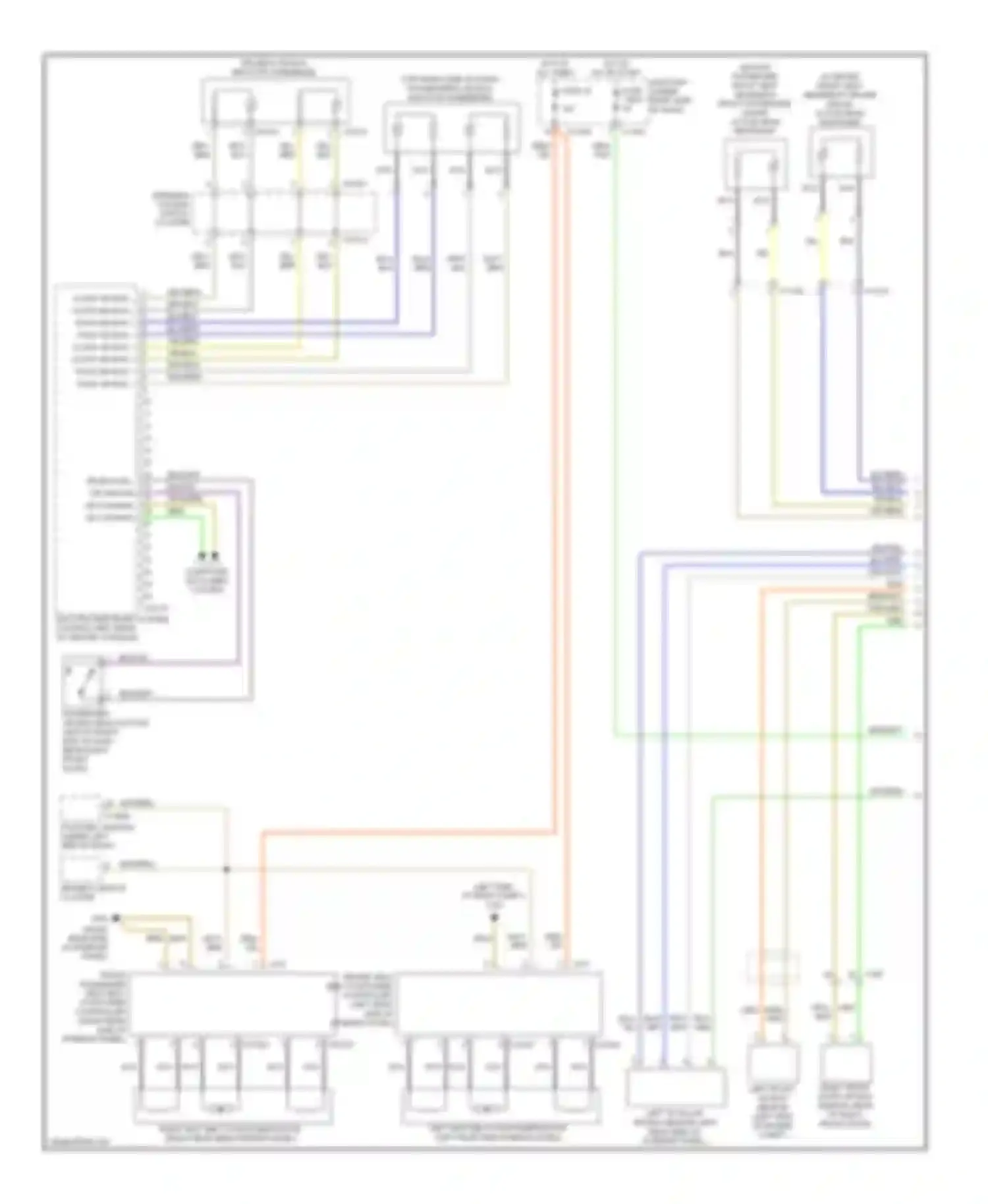 Wiring diagram driver's switch cluster for BMW 3 series E90/E91/E92/E93 facelift (2008-2013) (6 of 6)
