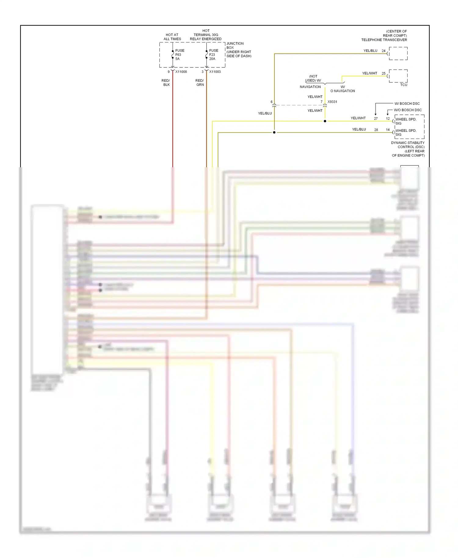 Wiring diagram hot w/ for BMW 3 series E90/E91/E92/E93 facelift (2008-2013) (3 of 5)