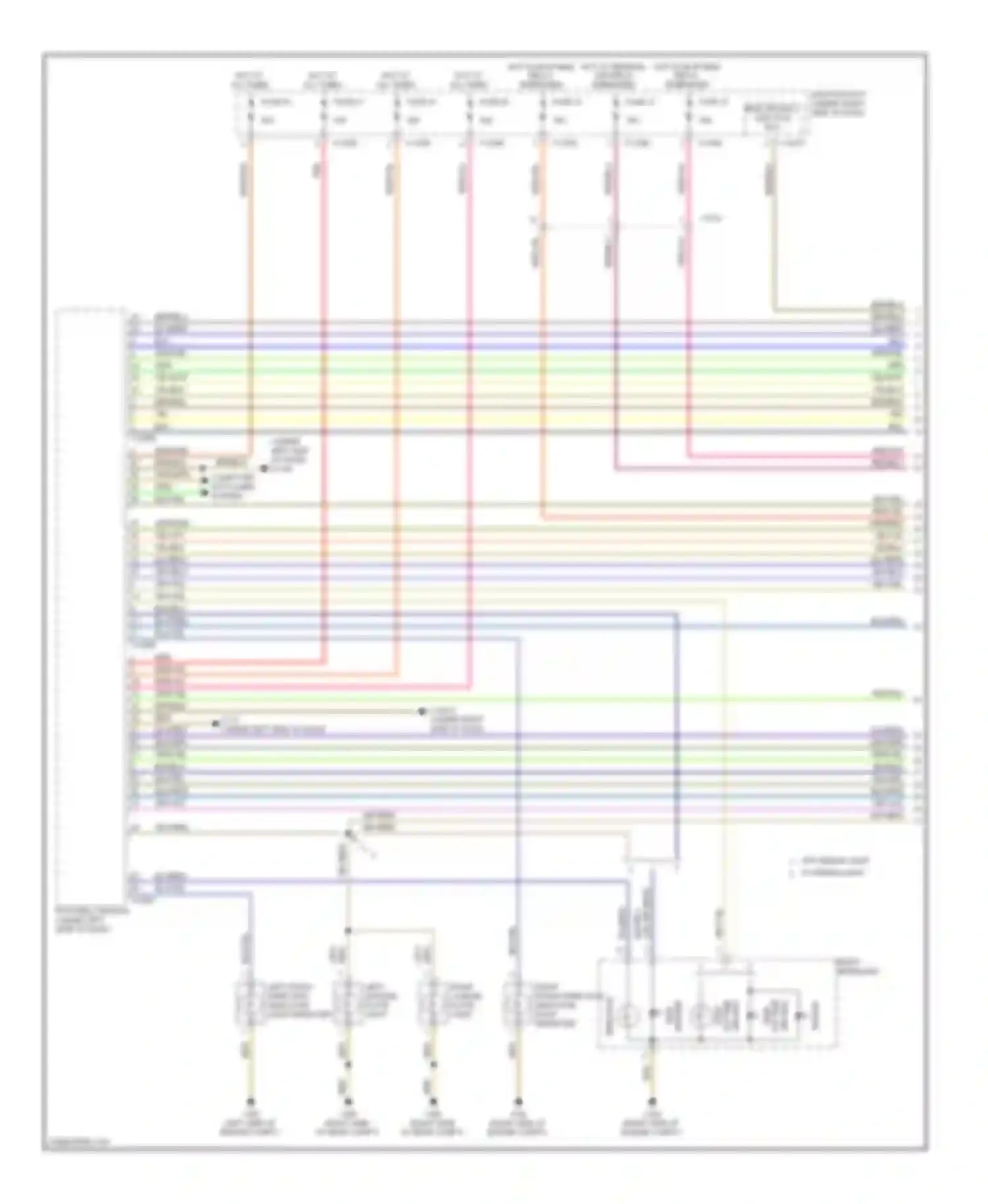 Wiring diagram left front direction indicator light repeater for BMW 3 series E90/E91/E92/E93 facelift (2008-2013) (3 of 5)