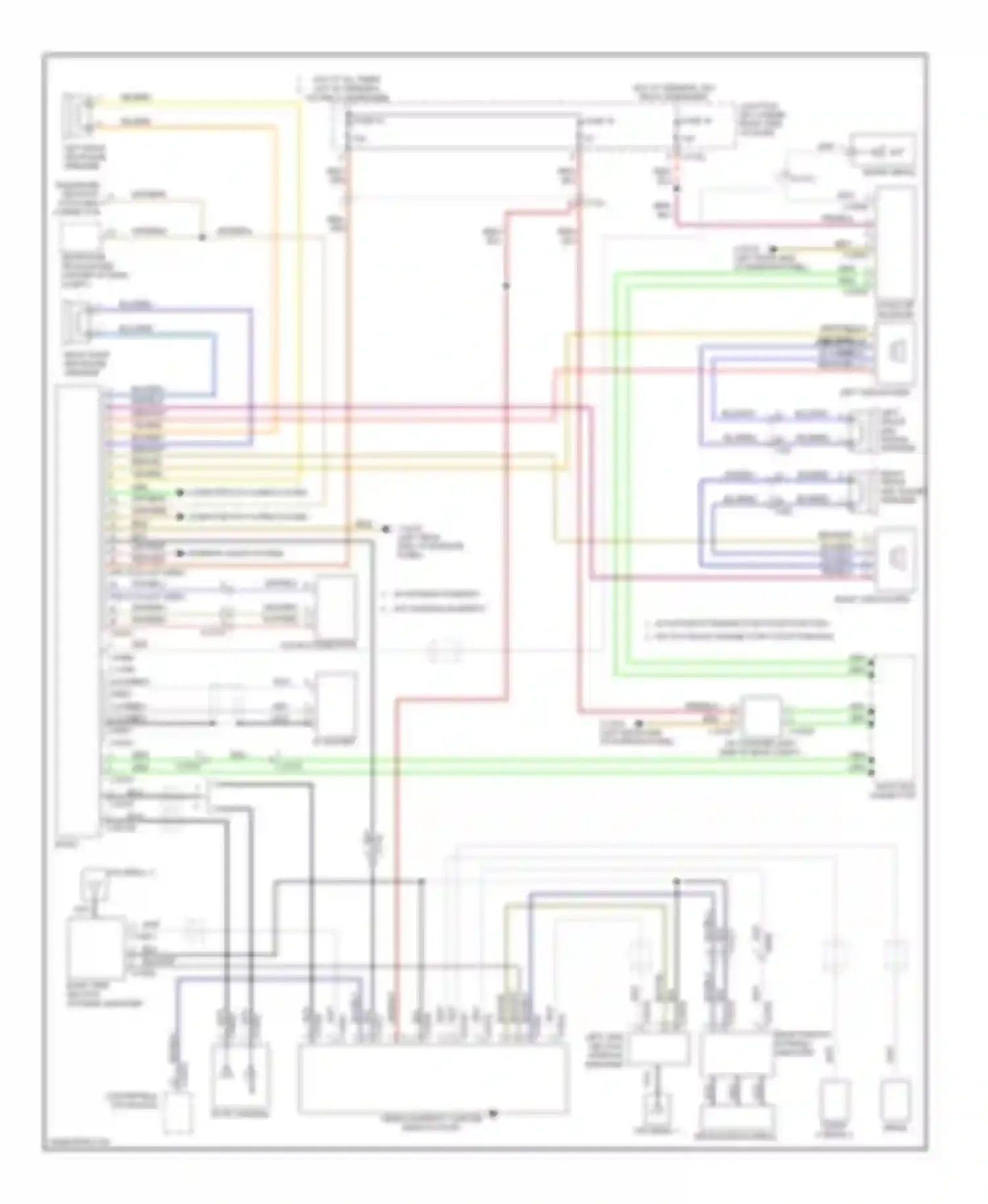 Wiring diagram left front mid-range speaker for BMW 3 series E90/E91/E92/E93 facelift (2008-2013) (2 of 16)